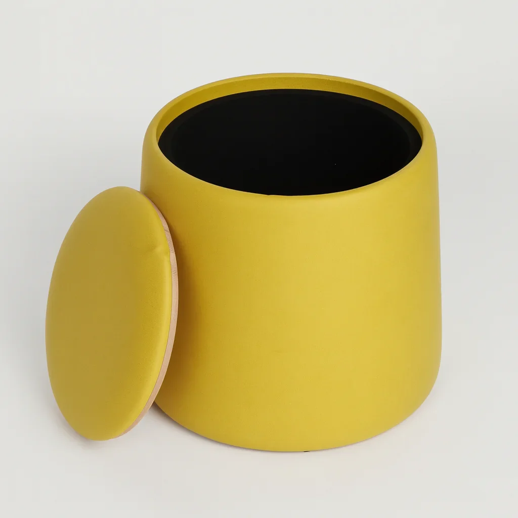 Cassiope - Pouf contenitore colore giallo moderno - Image 4