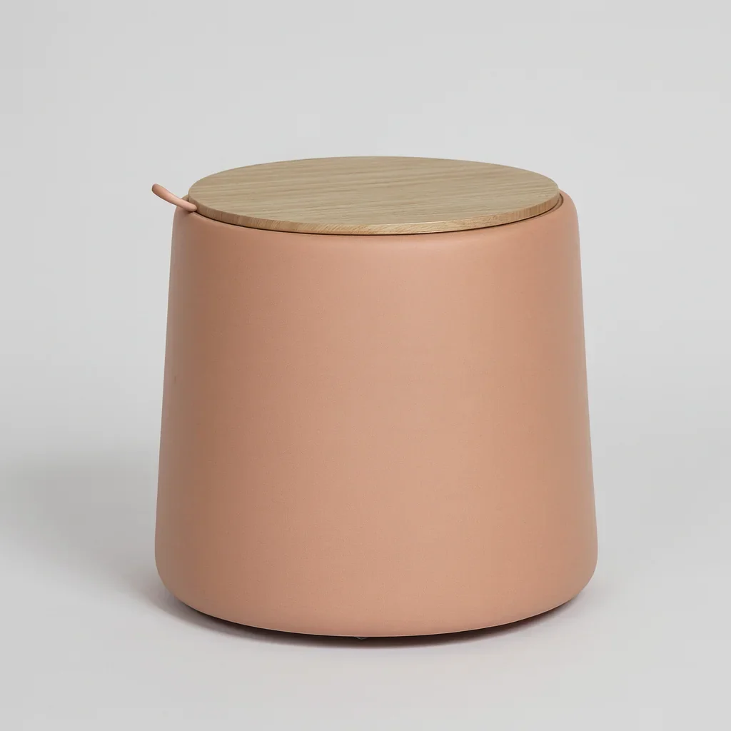 Lisianthus - Pouf contenitore rosa stile moderno - Image 3