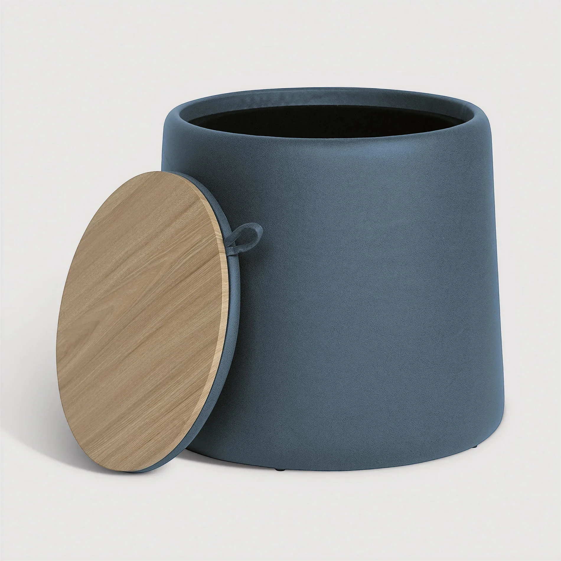 Ranunculus - Pouf contenitore blu stile moderno - Image 5