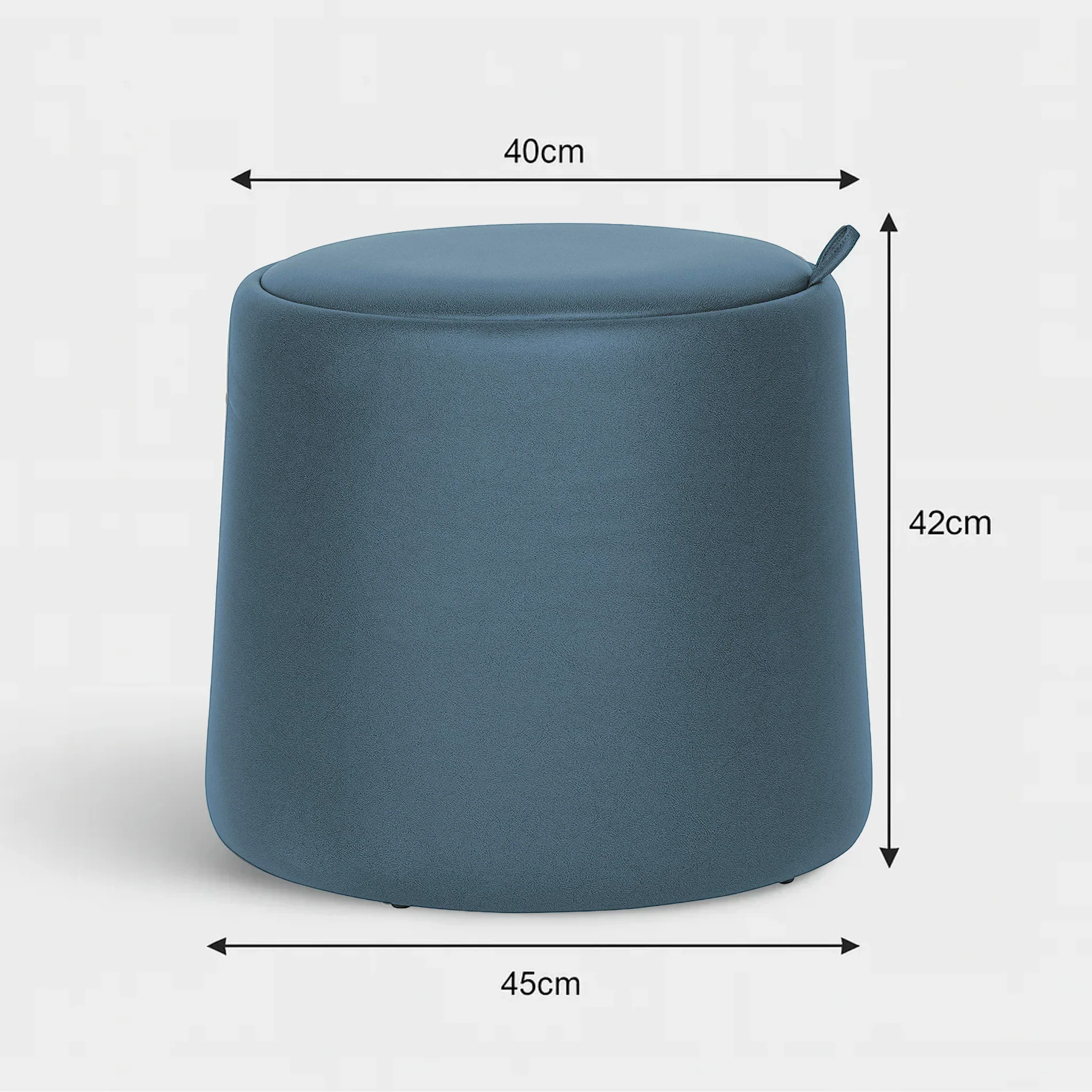 Ranunculus - Pouf contenitore blu stile moderno - Image 6