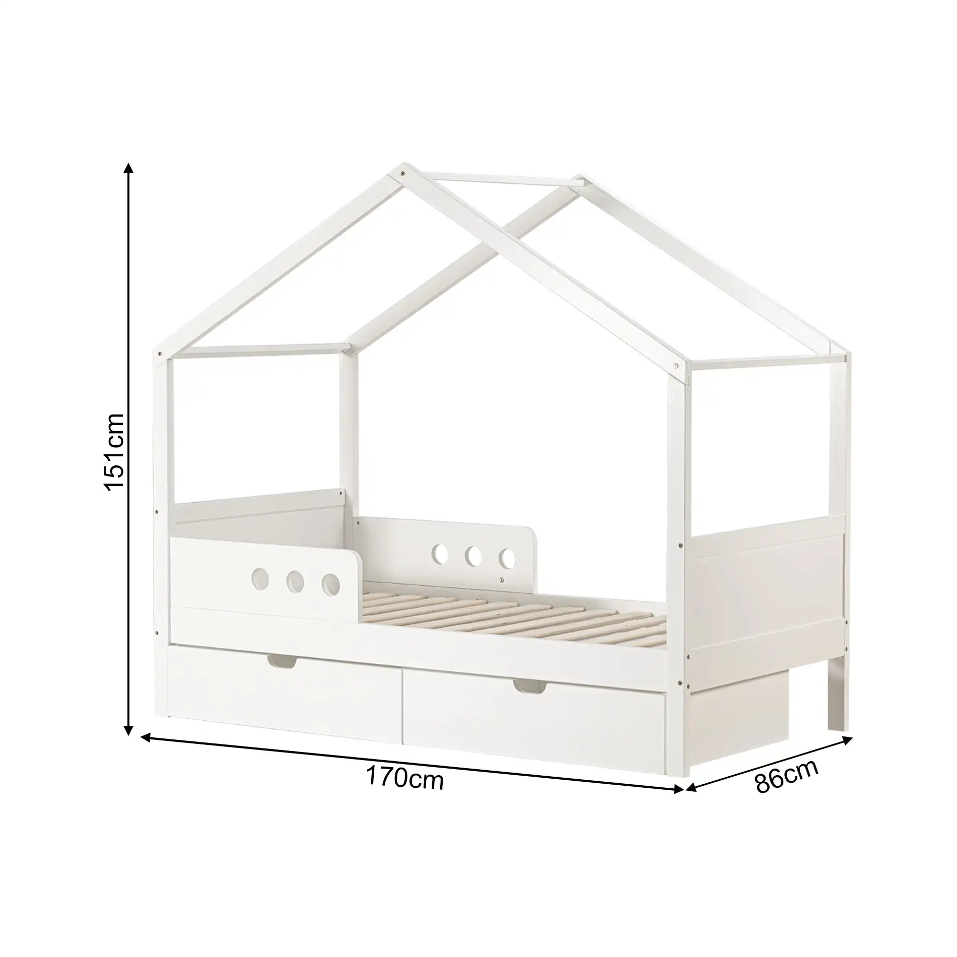 Rihan - Letto montessoriano per bambini con 2 cassetti - Image 7
