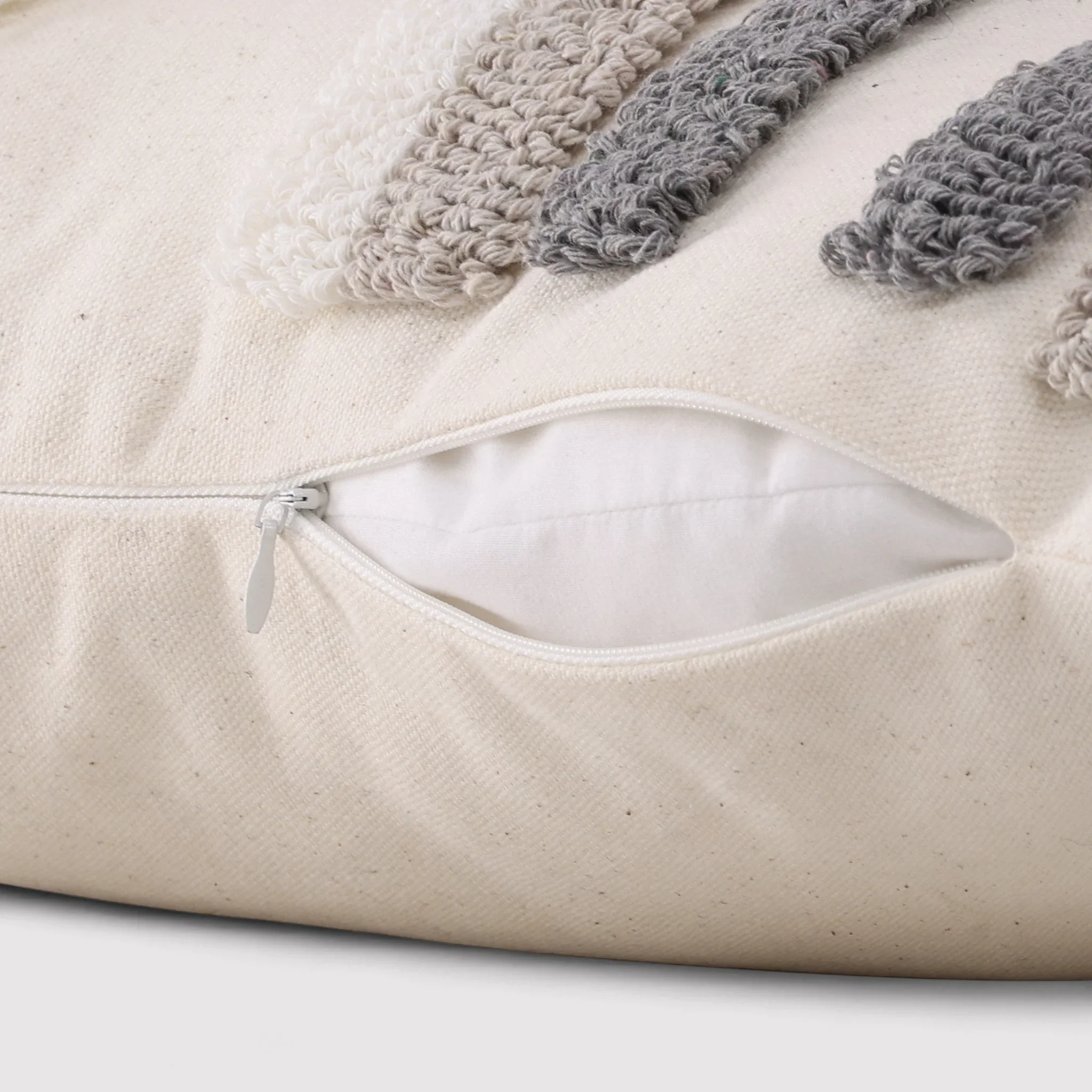 Ripsalis - Federa per cuscino da divano beige 30x50 cm - Image 4