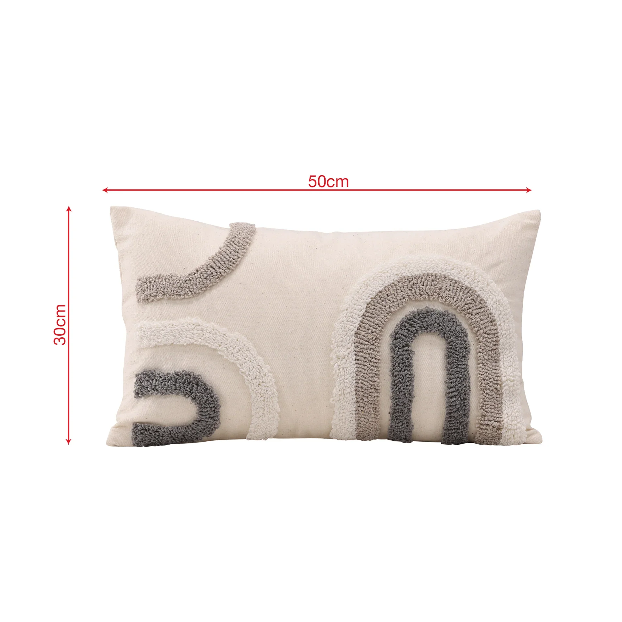 Ripsalis - Federa per cuscino da divano beige 30x50 cm - Image 5