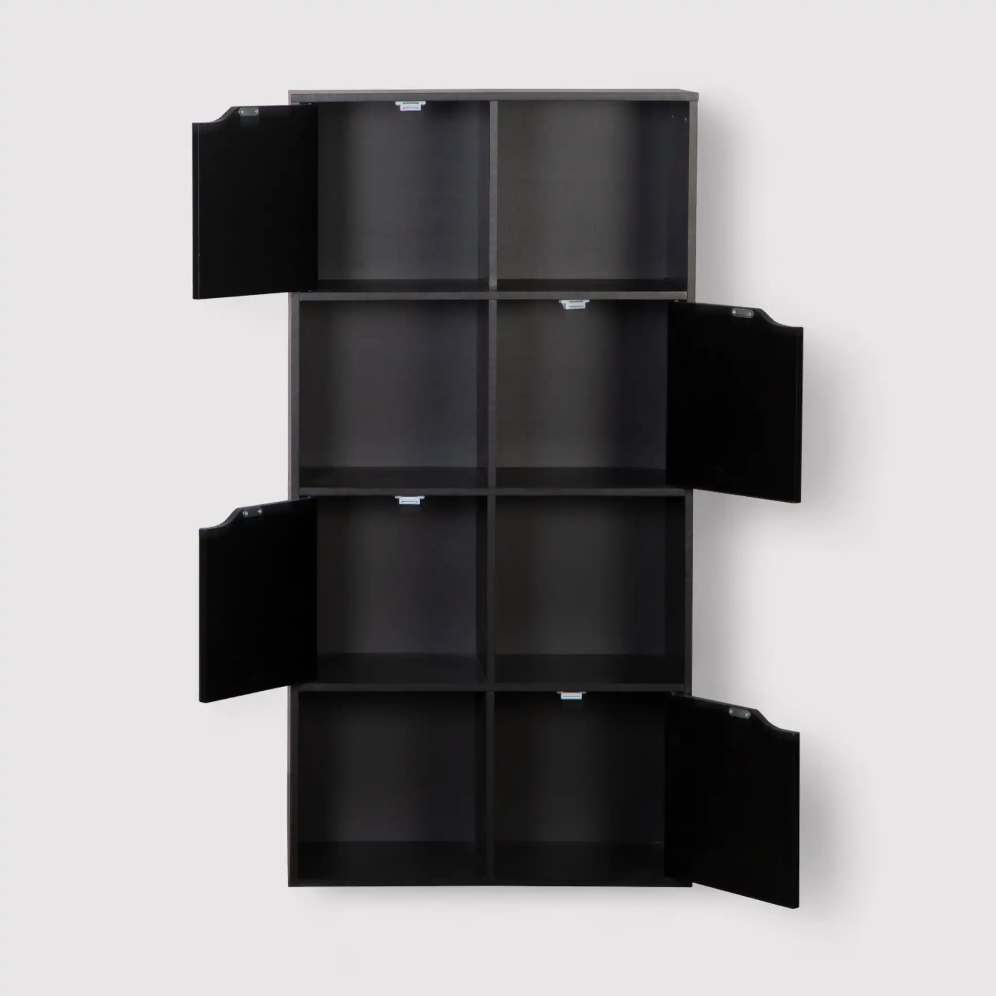 Rofia - Libreria compatta nera con 4 ripiani e 8 scomparti - Image 5