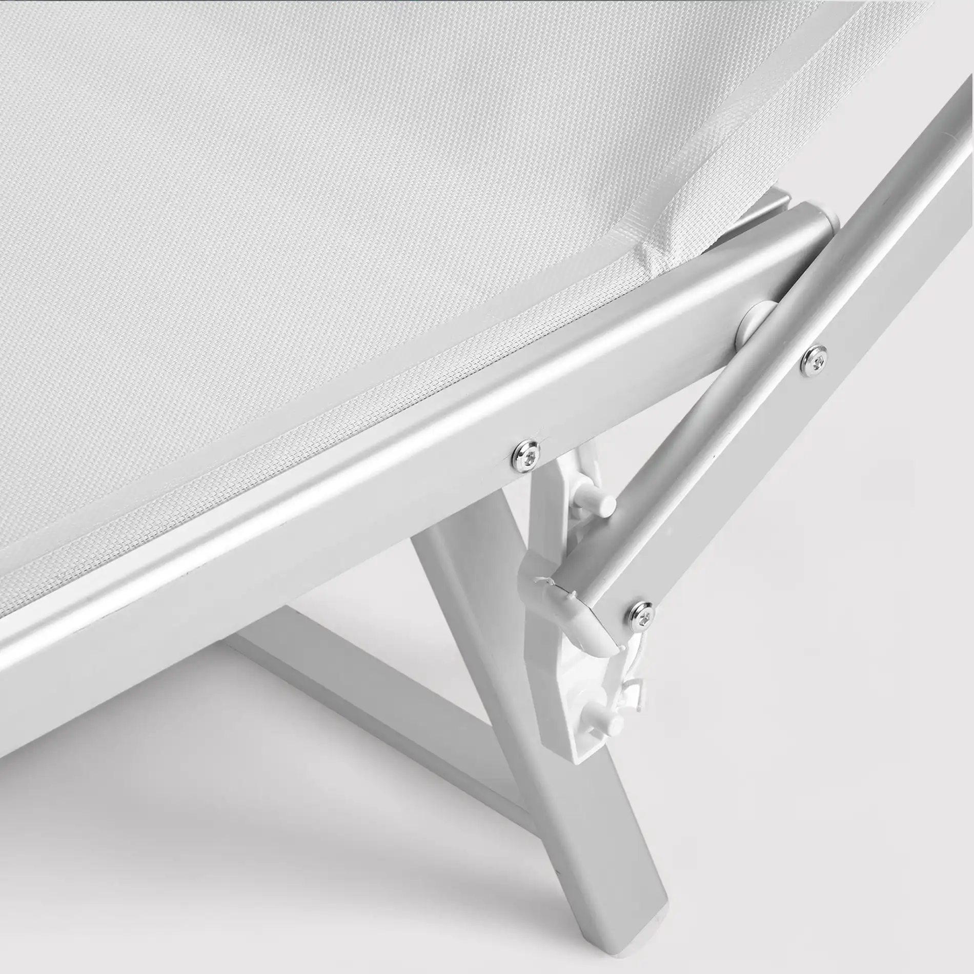 Rungia - Lettino prendisole bianco con tettuccio reclinabile - Image 4