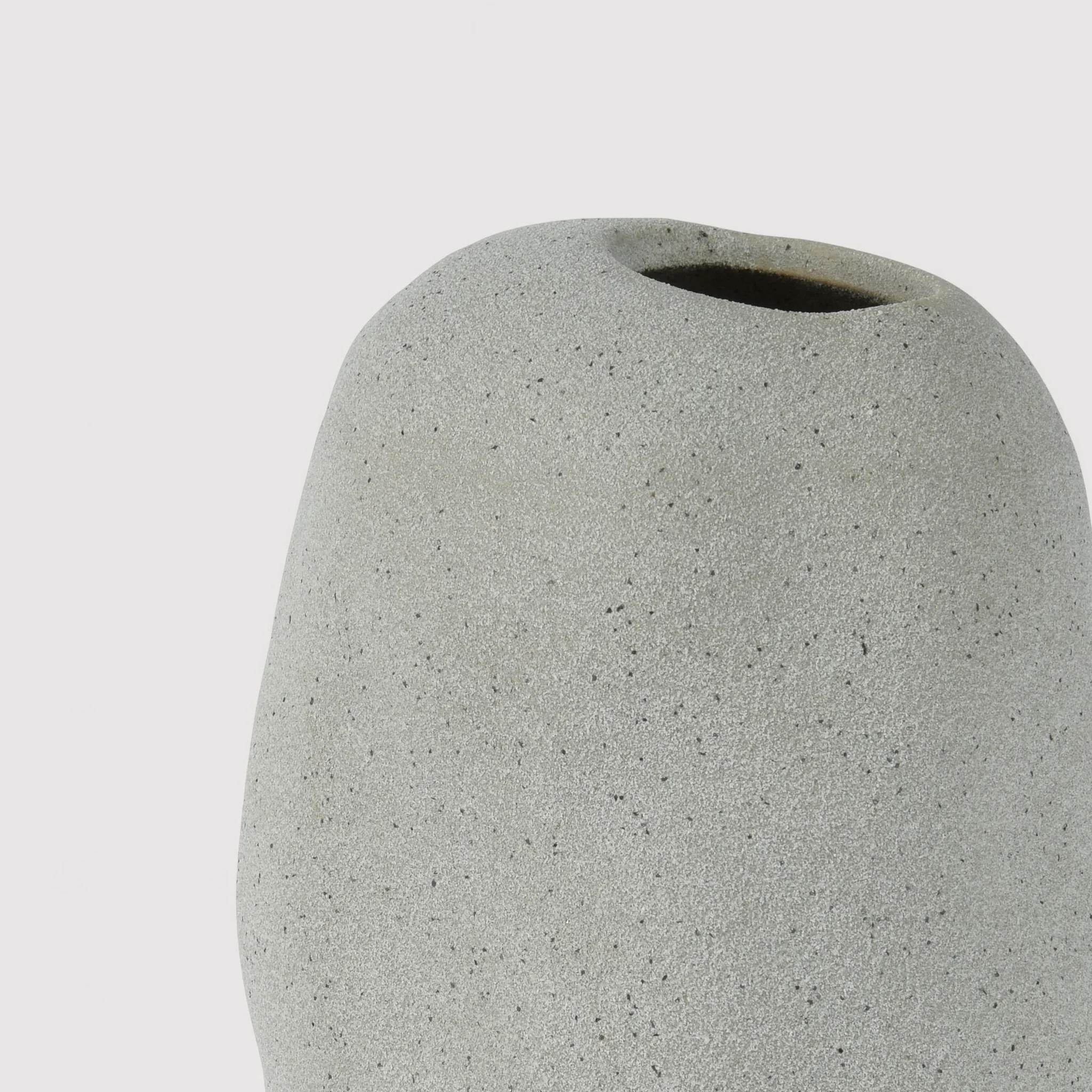 Sagerezia - Vaso alto moderno grigio in gres - Image 3