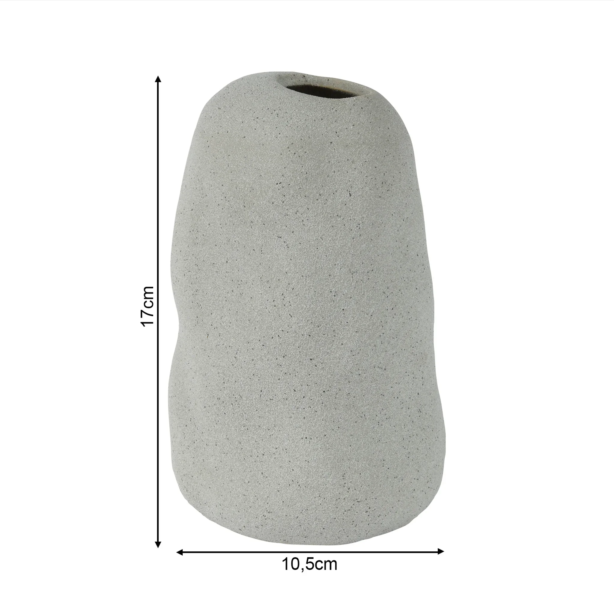 Sagerezia - Vaso alto moderno grigio in gres - Image 4