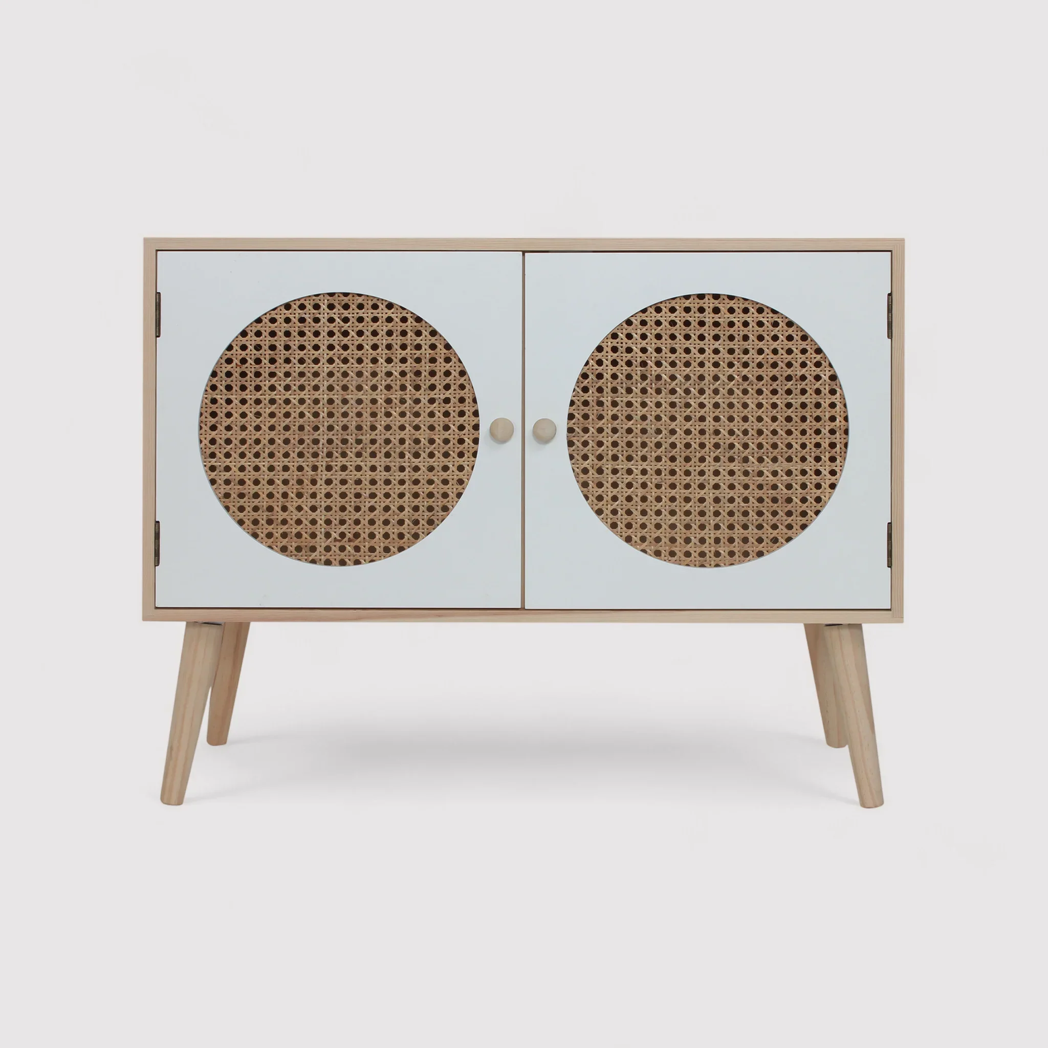Sakura - Credenza bassa multiuso in legno naturale con 2 ante - Image 4