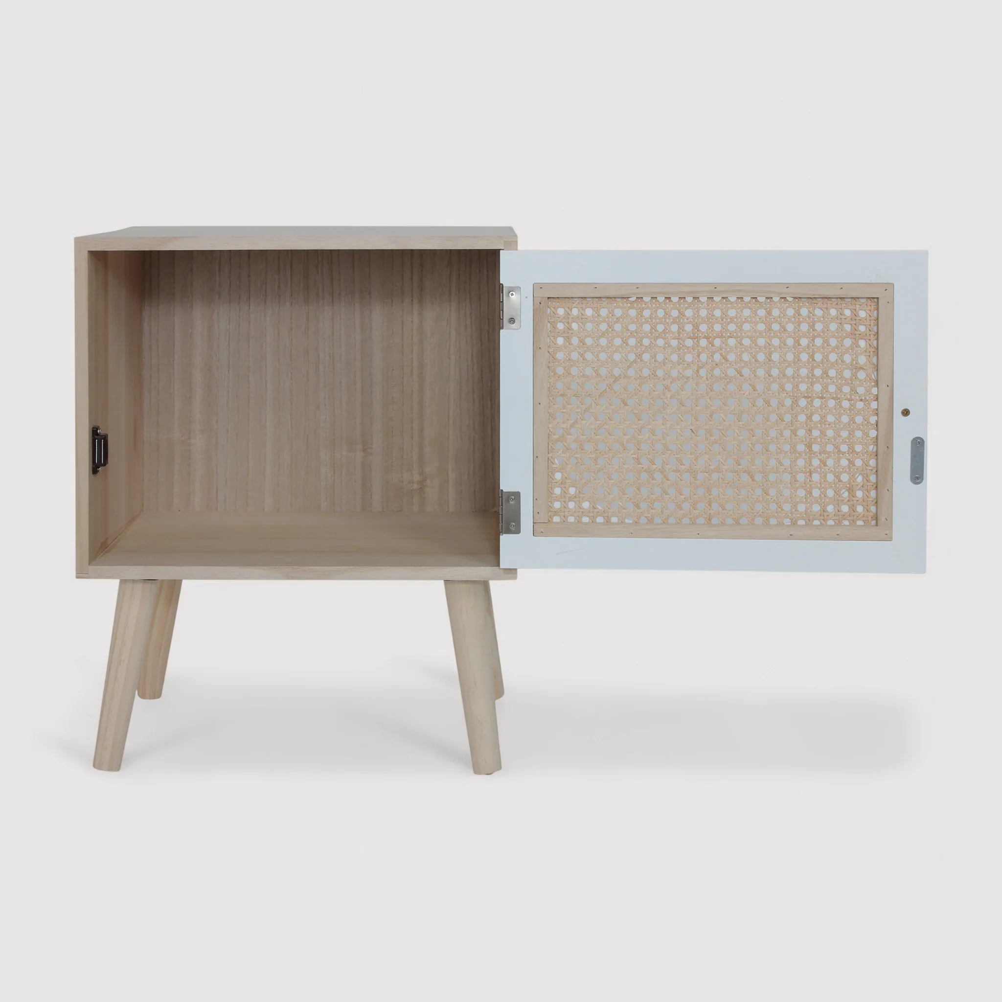 Salak - Comodino in legno bianco in stile boho e scandinavo - Image 4