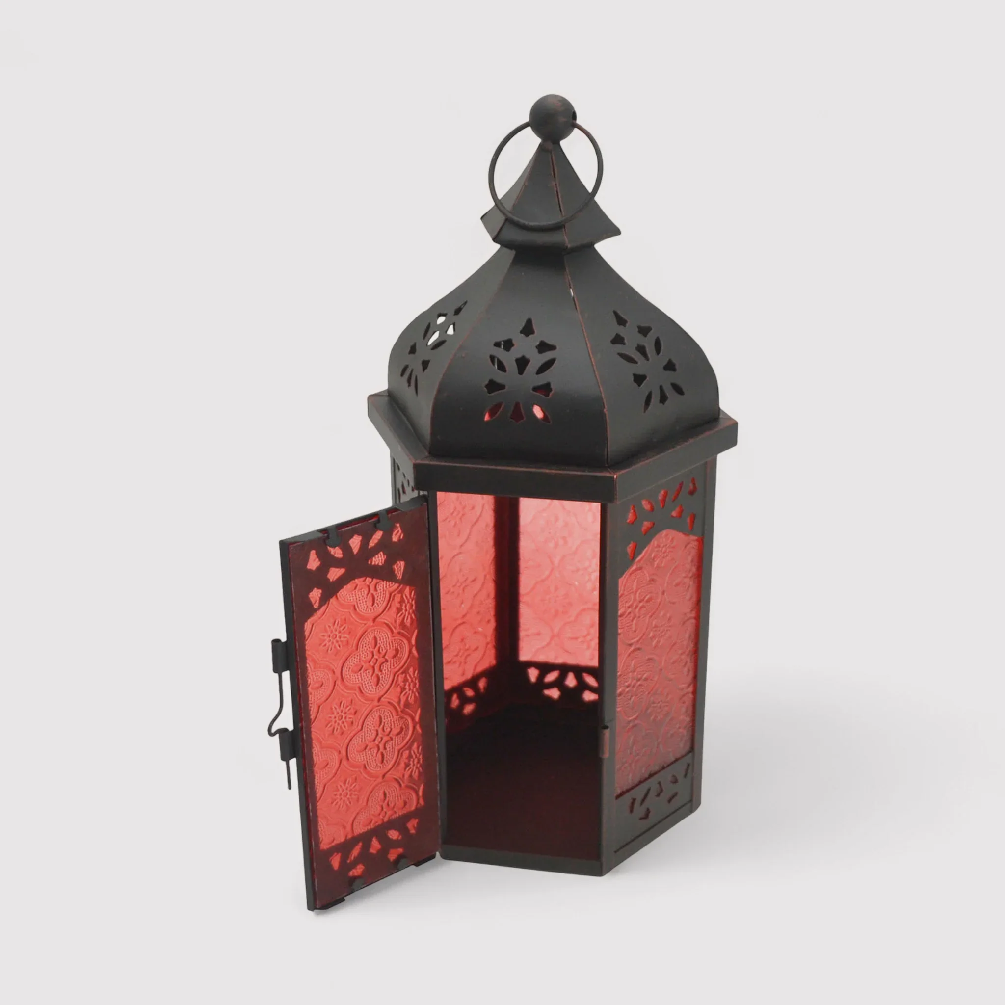 Santol - Lanterna grande rossa in stile boho - Image 3
