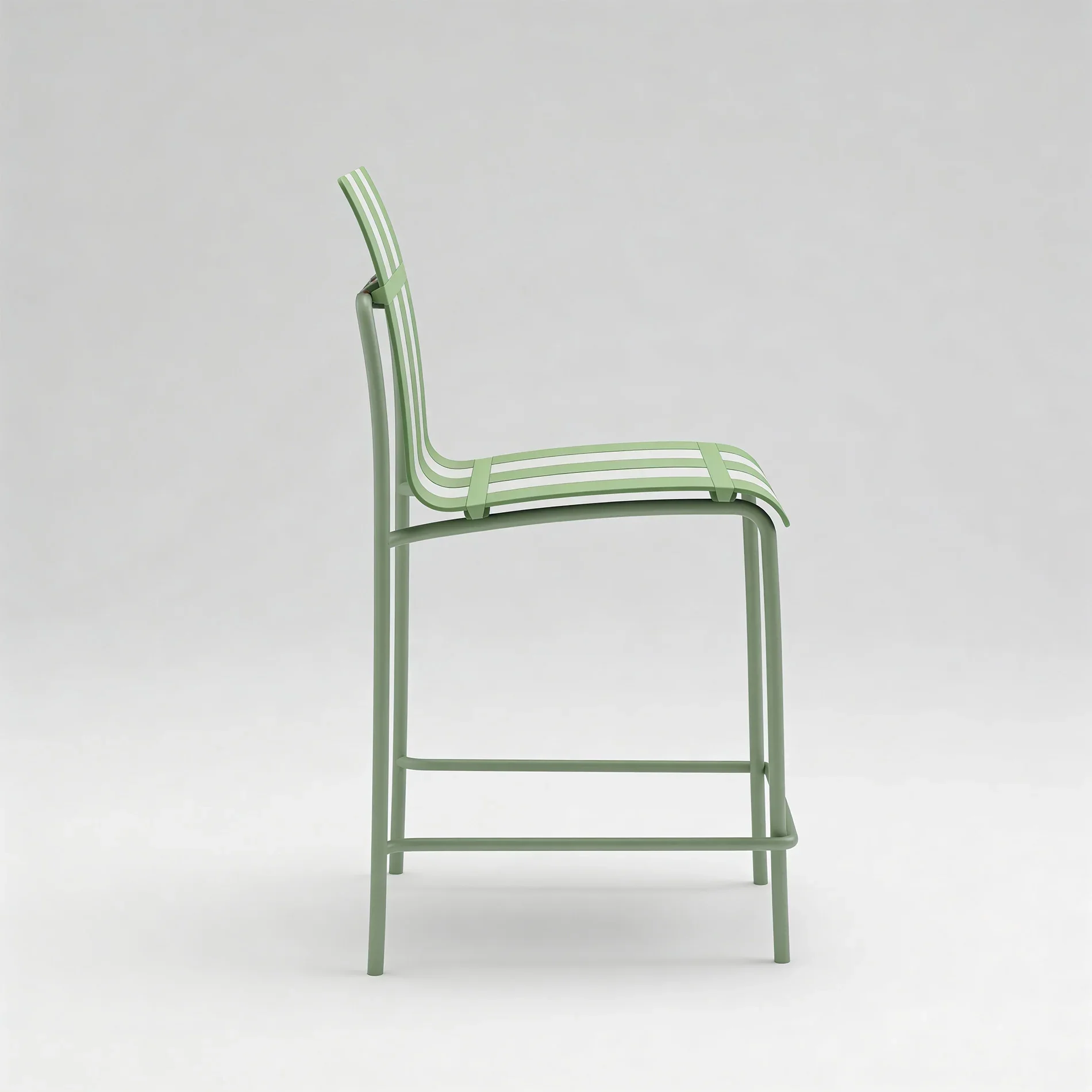 Sareo - Set 2 sgabelli da Bar Alti colore bianco e verde stile moderno - Image 3