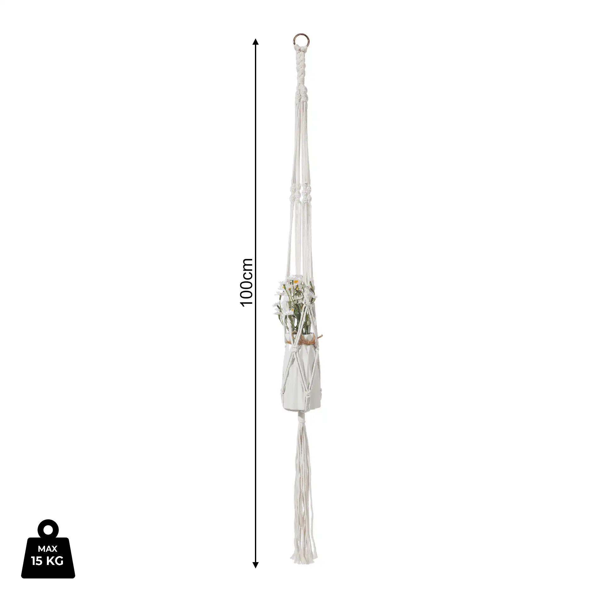 Sarracenia - Fioriera sospesa beige H 100 cm - Image 6