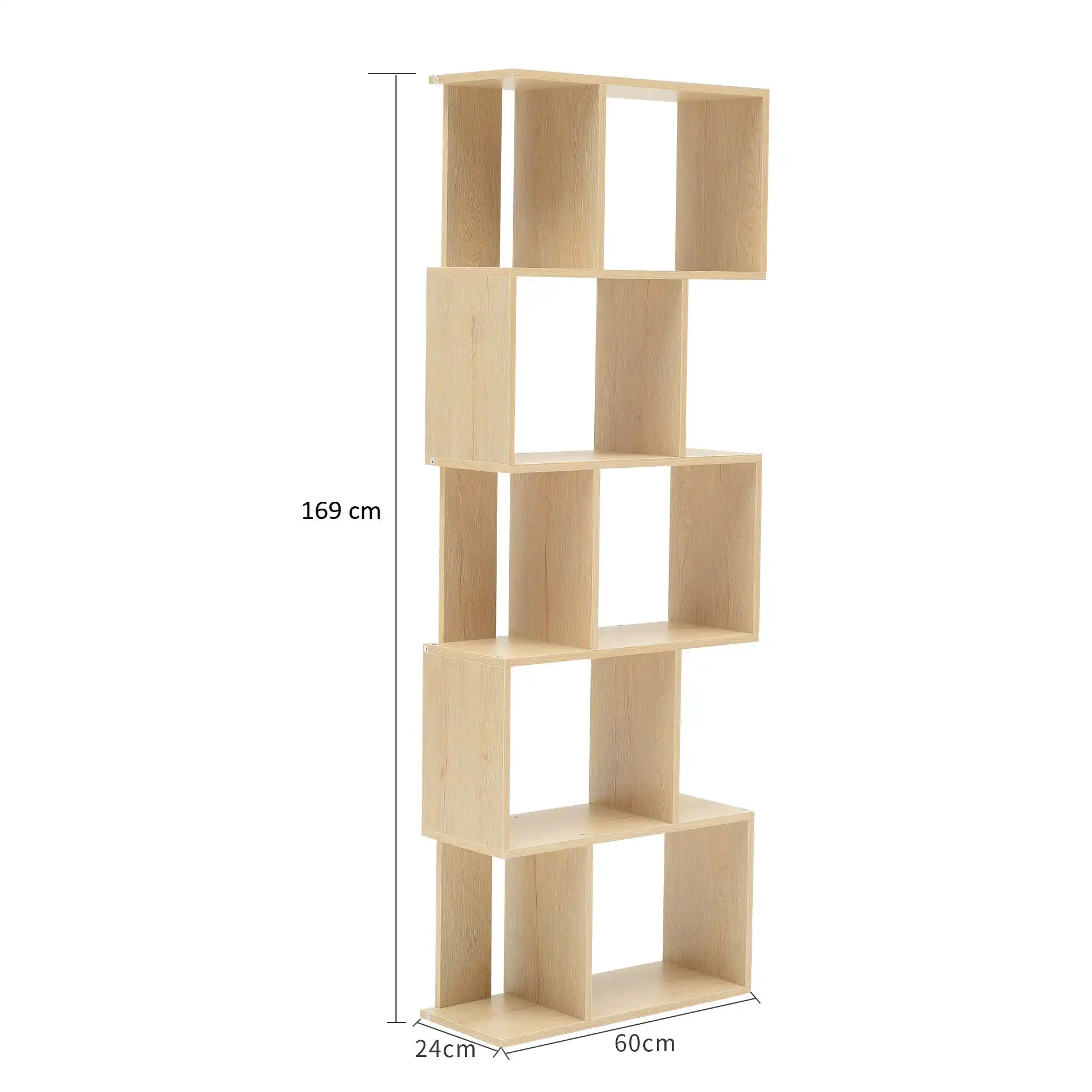 Scirpus - Libreria color rovere chiaro con 5 scaffali - Image 5