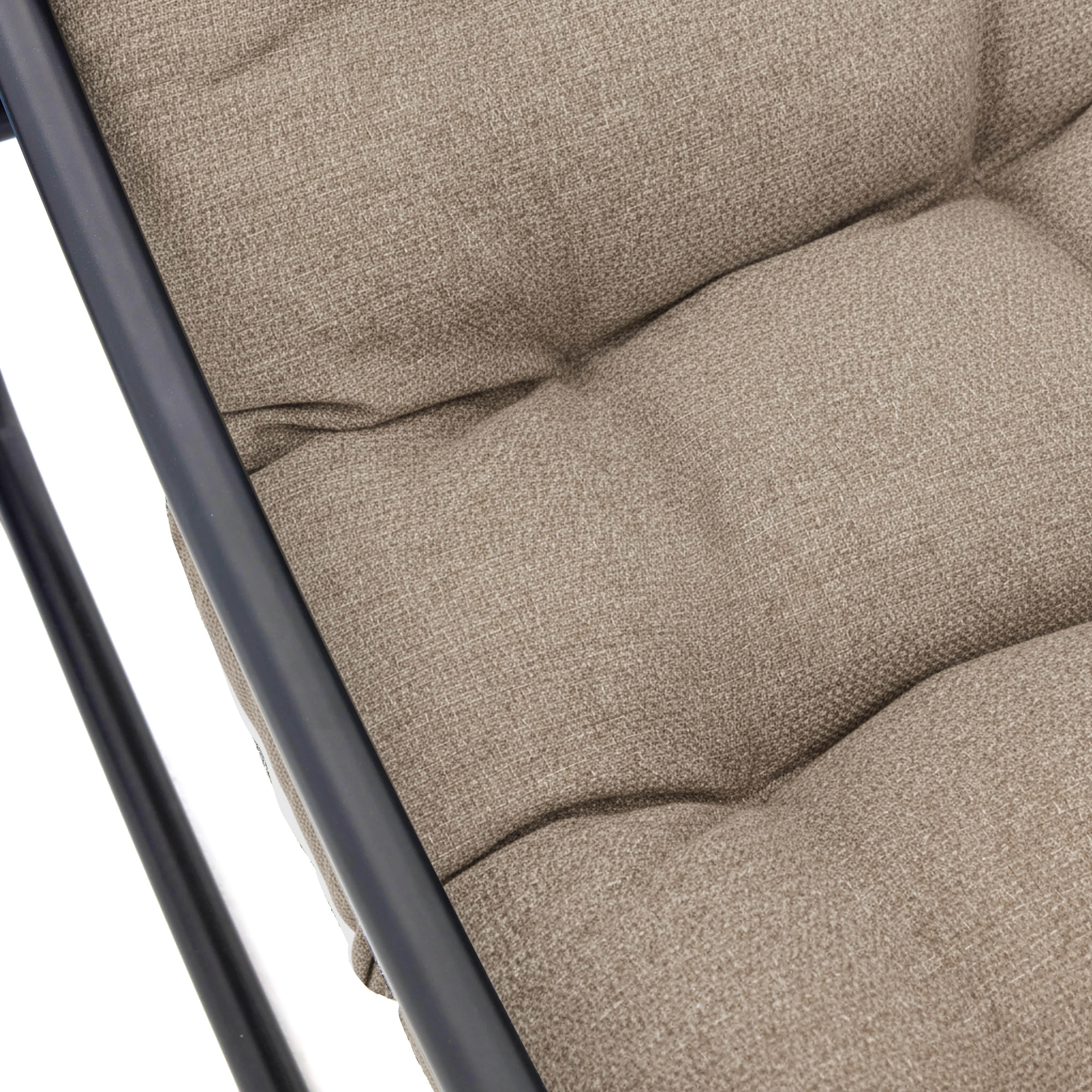 Safar - Sedia a dondolo colore marrone chiaro stile moderno - Image 6