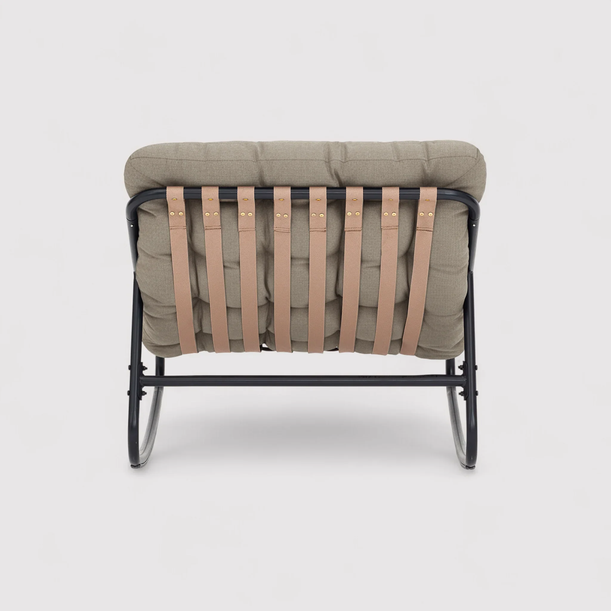 Safar - Sedia a dondolo colore marrone chiaro stile moderno - Image 8