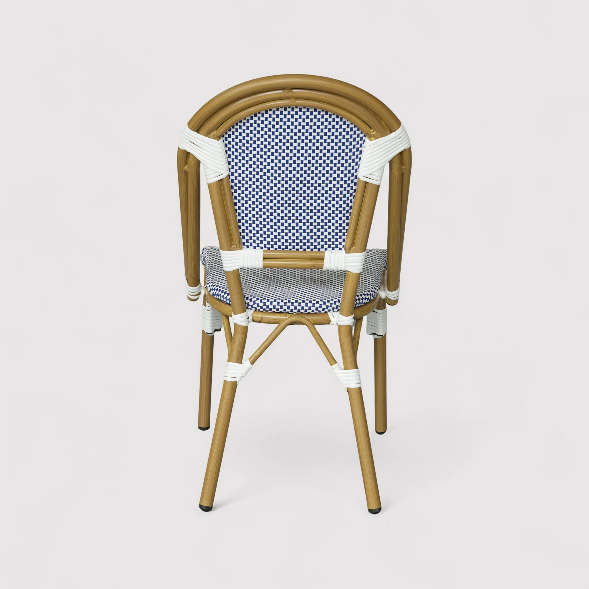 Kentia - Set 2 Sedie da giardino impilabili blu bianco classico - Image 6