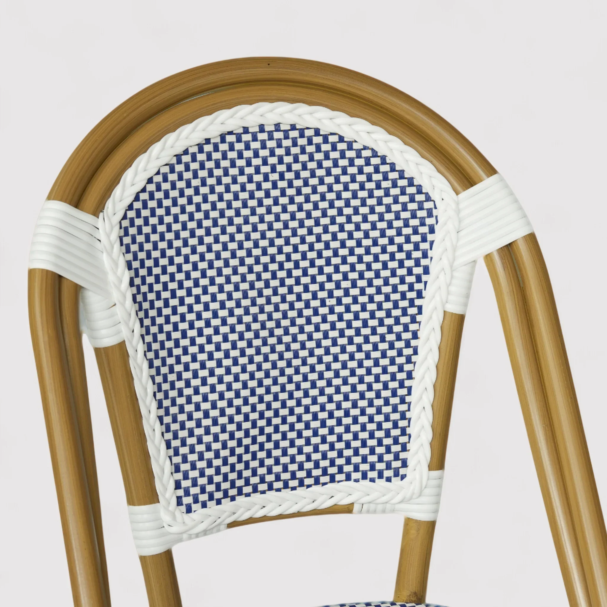Kentia - Set 2 Sedie da giardino impilabili blu bianco classico - Image 9