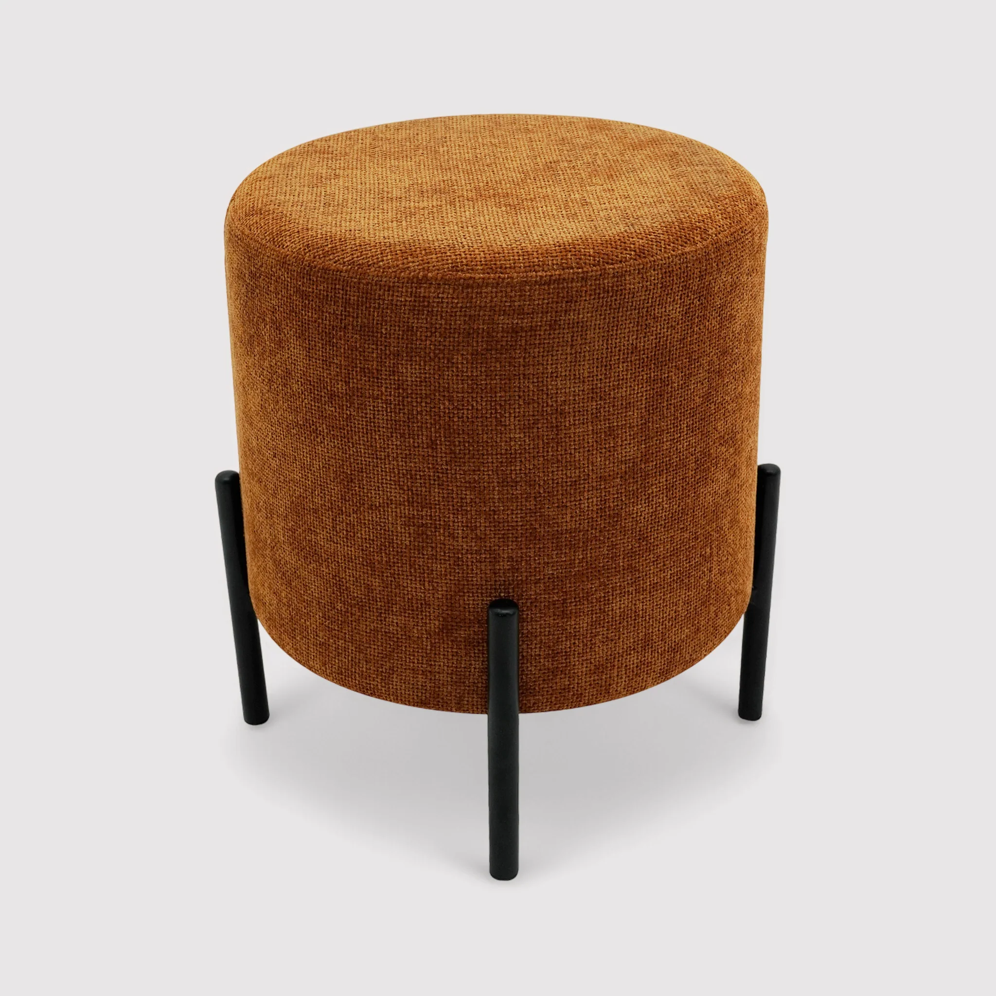 Semal - Pouf rotondo arancione scuro in stile moderno - Image 4