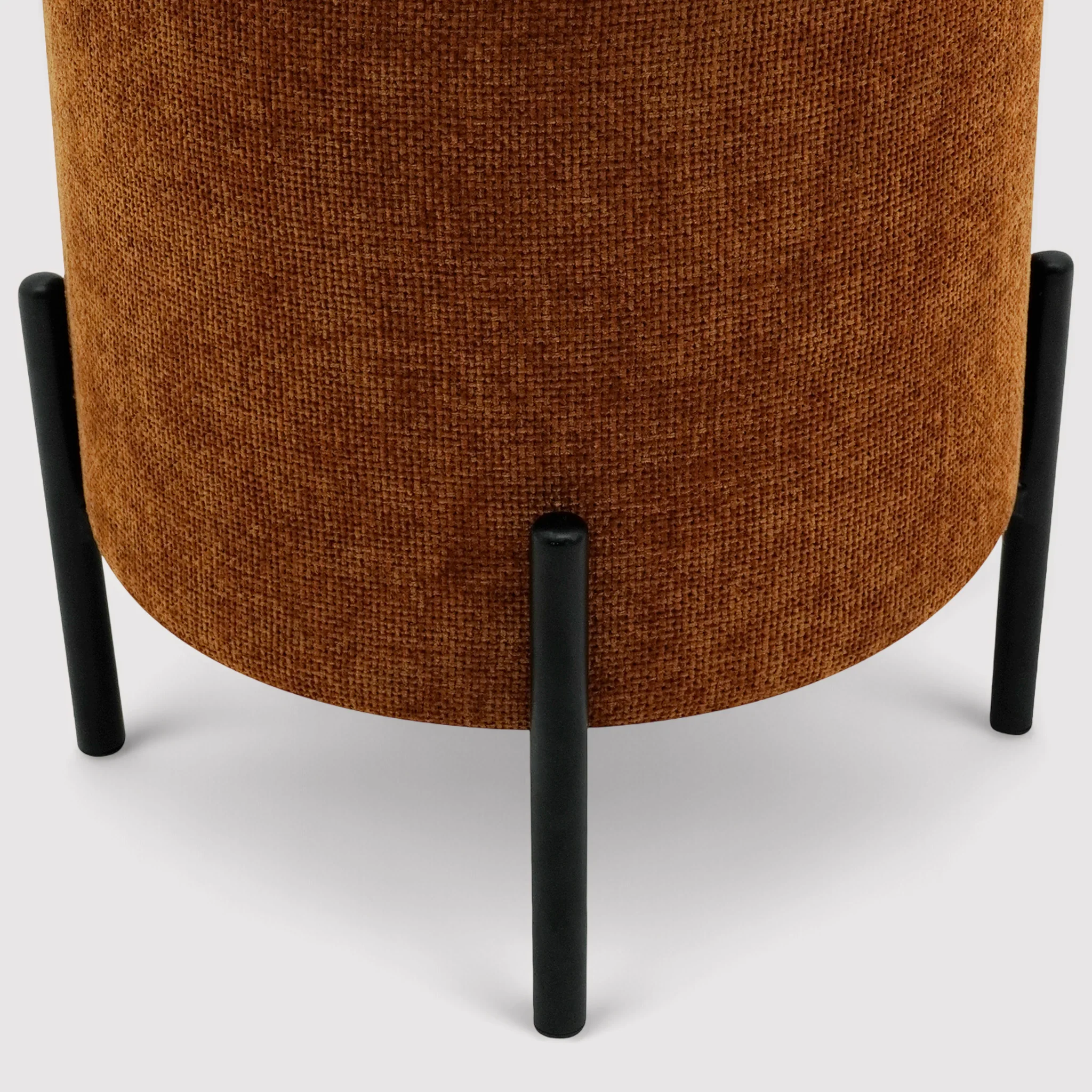 Semal - Pouf rotondo arancione scuro in stile moderno - Image 6