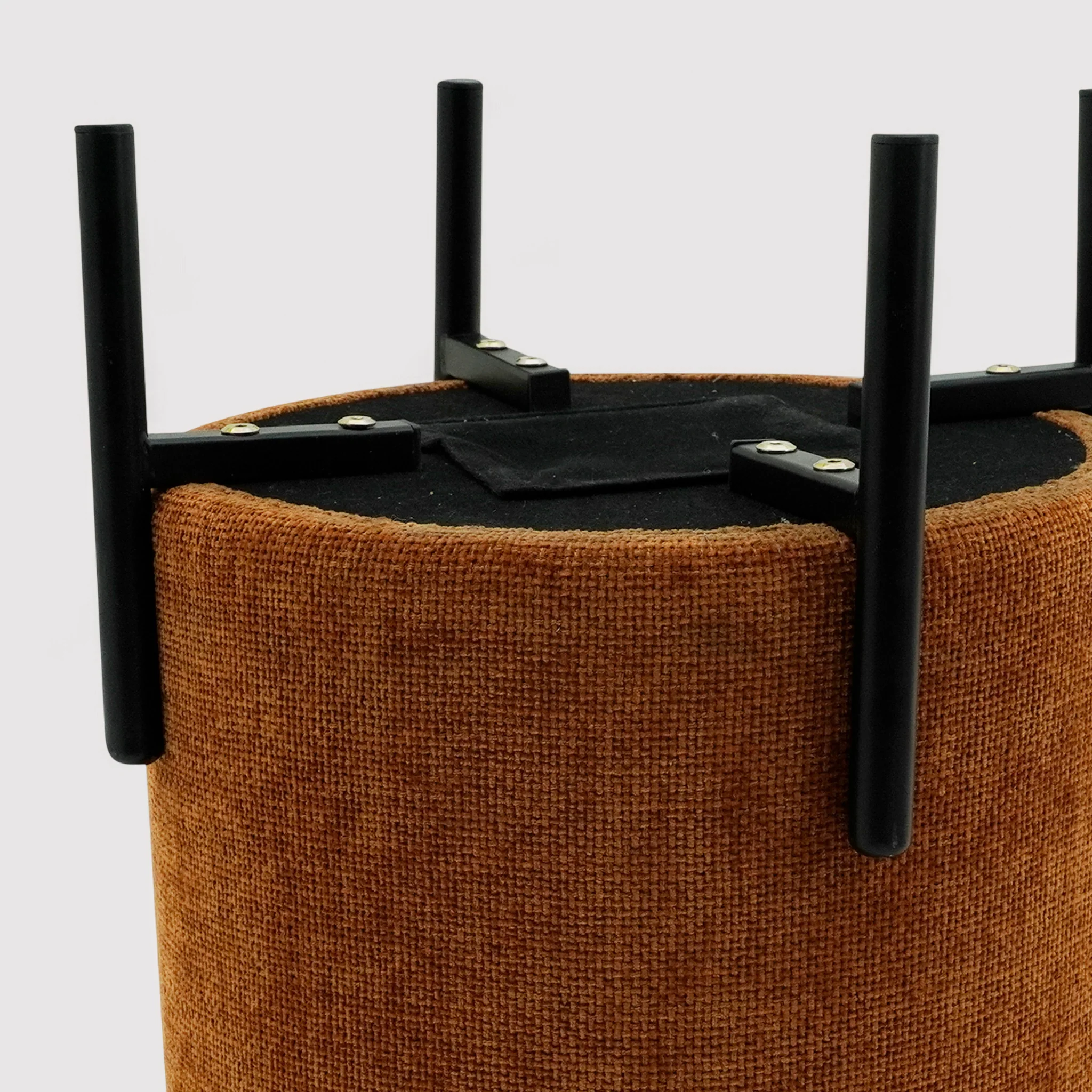 Semal - Pouf rotondo arancione scuro in stile moderno - Image 7