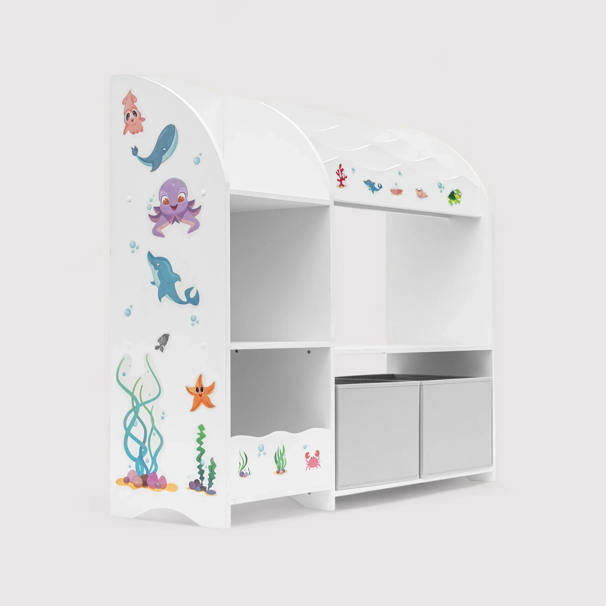 Serenoa - Mobiletto porta giochi bianco per cameretta - Image 10