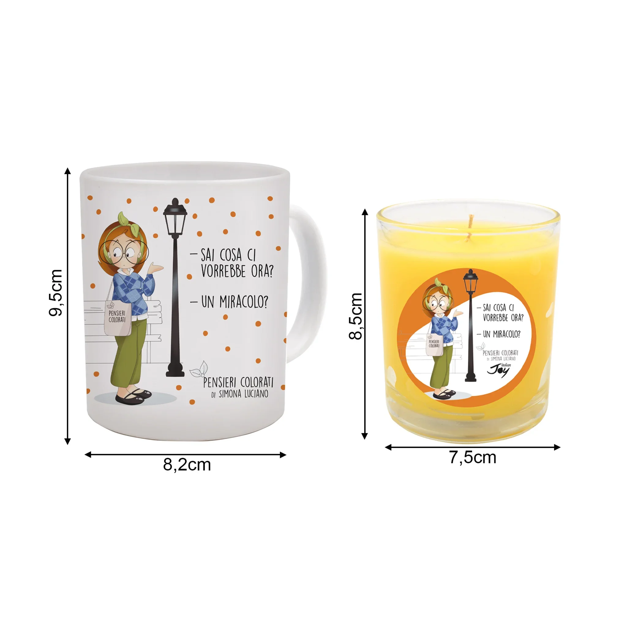 Set 1 tazza in ceramica e bicchiere con candela fragranza cupcake - Image 6