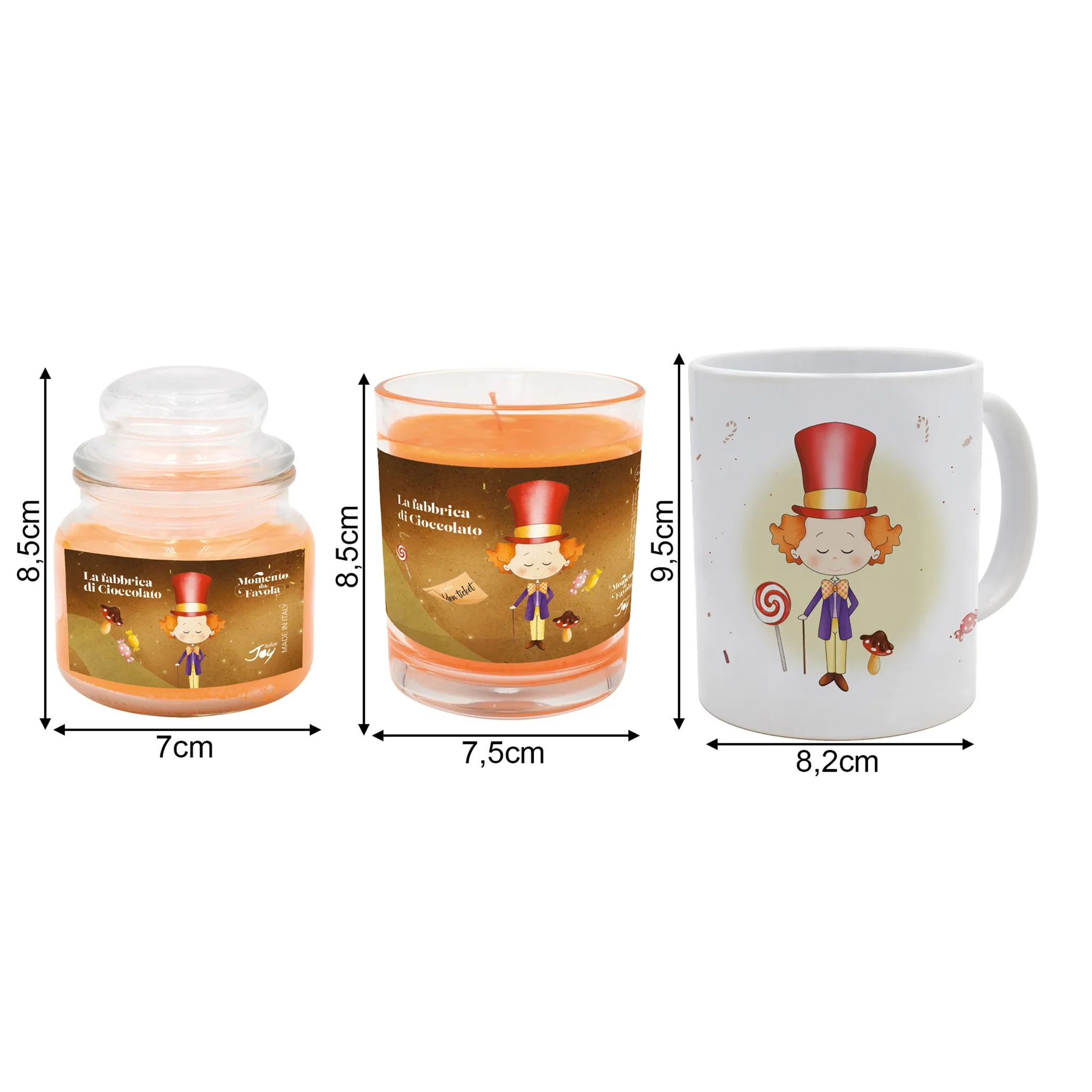 Set tazza e 2 candele profumate fragranza arancia e cannella - Image 7