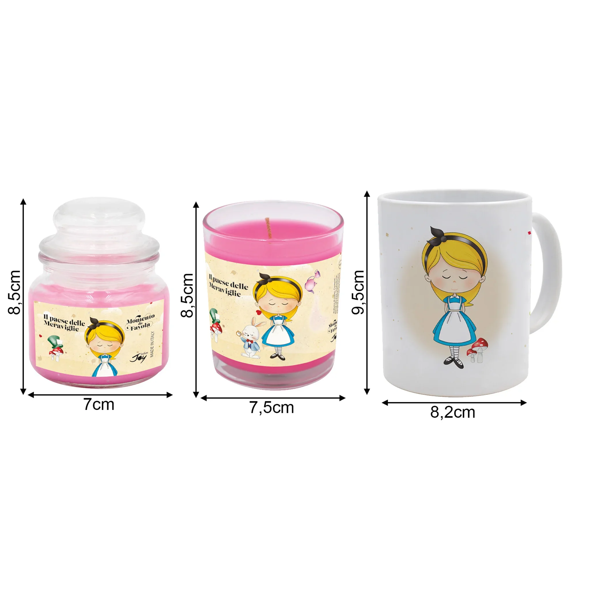 Set tazza tema "Il paese delle meraviglie" e 2 candele profumate fragranza benessere - Image 7