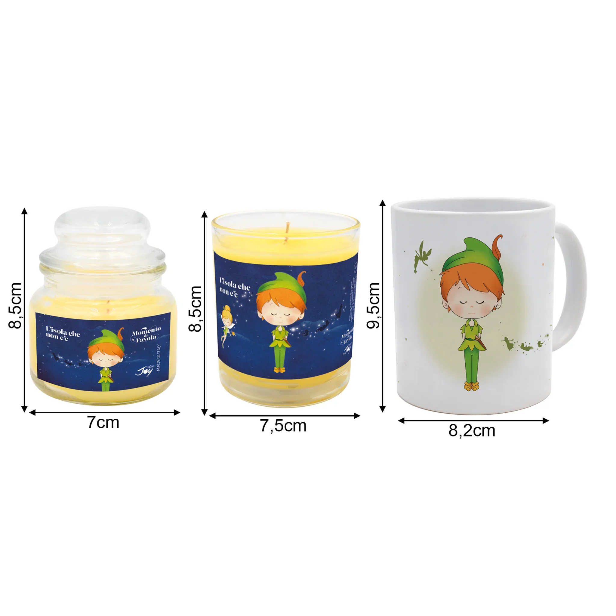 Set tazza tema "L'isola che non c'è" e 2 candele profumate fragranza cupcake - Image 7