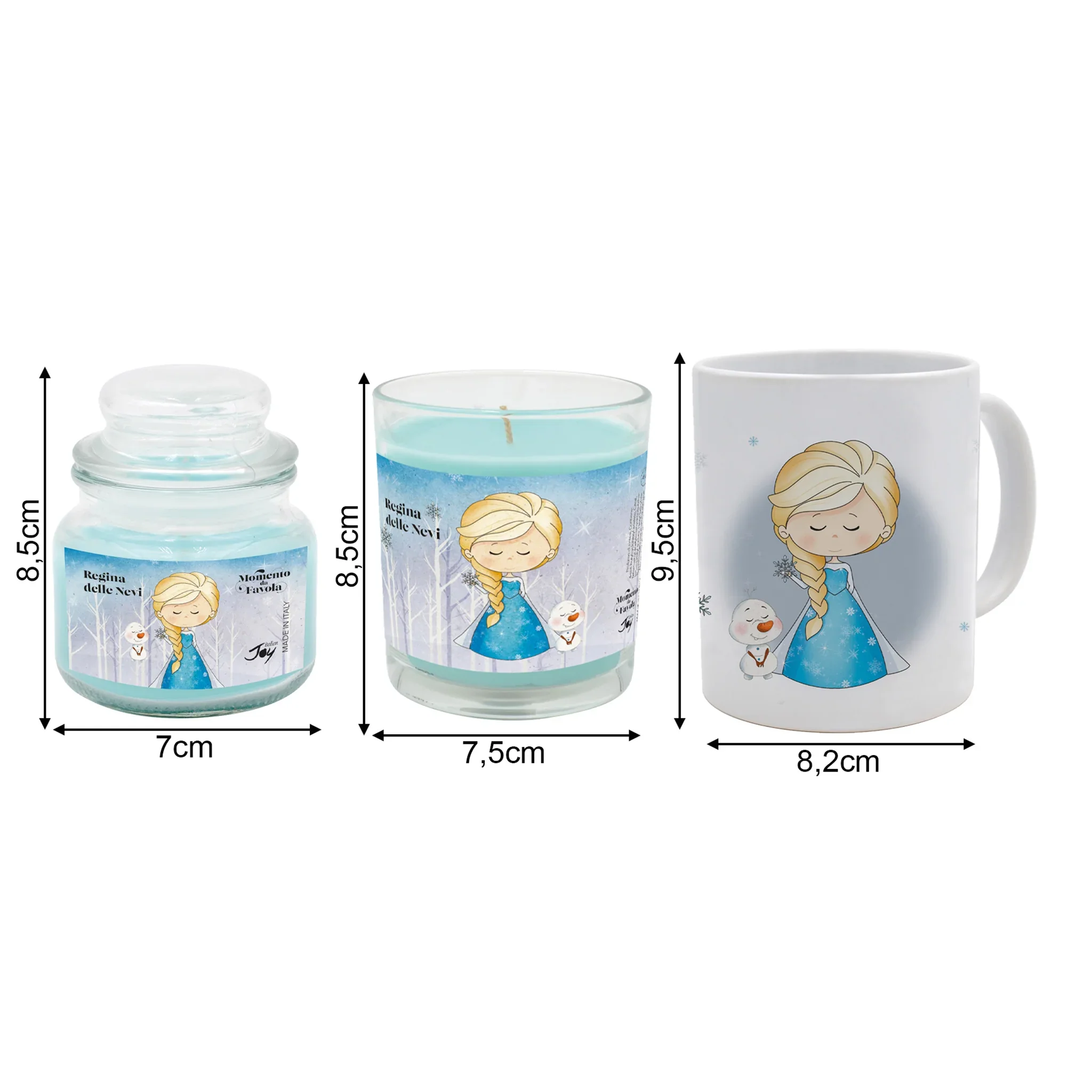 Set tazza tema "Regina delle nevi" e 2 candele profumate fragranza relax - Image 7