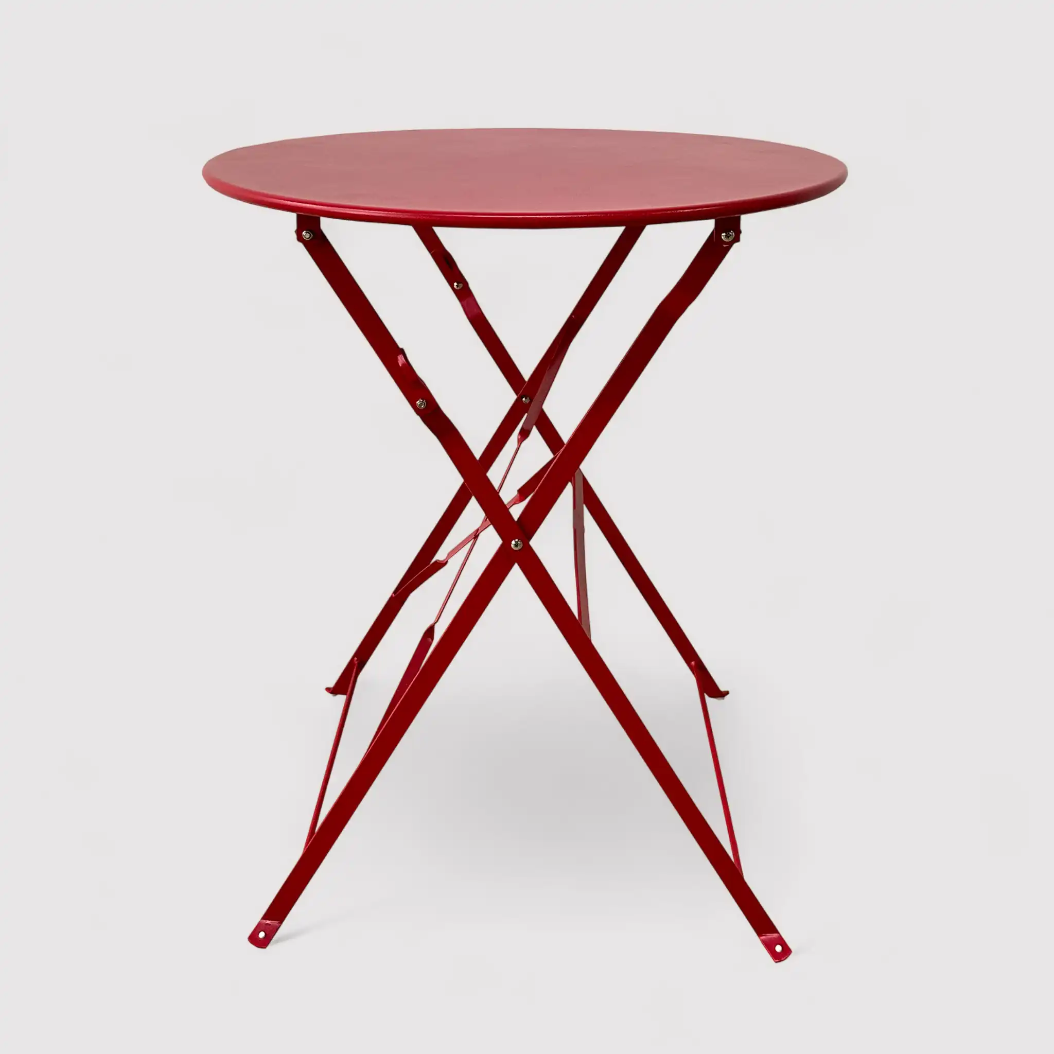 Seyal - Set bistrot rosso da esterno con tavolino e 2 sedie pieghevoli - Image 5