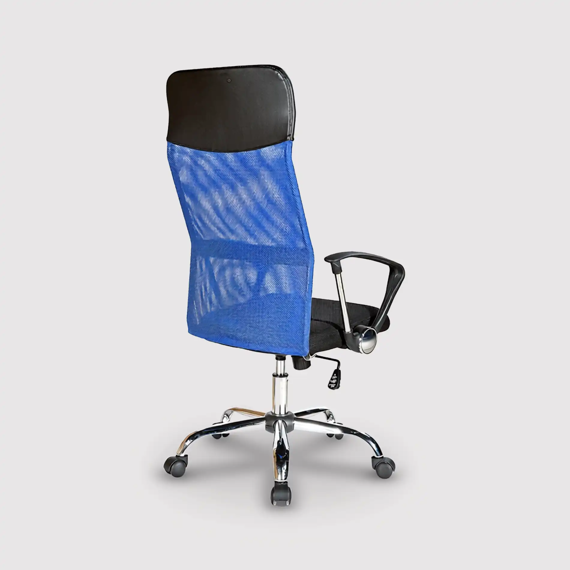 Sindoor - Poltrona da ufficio nera e blu con schienale retato - Image 5