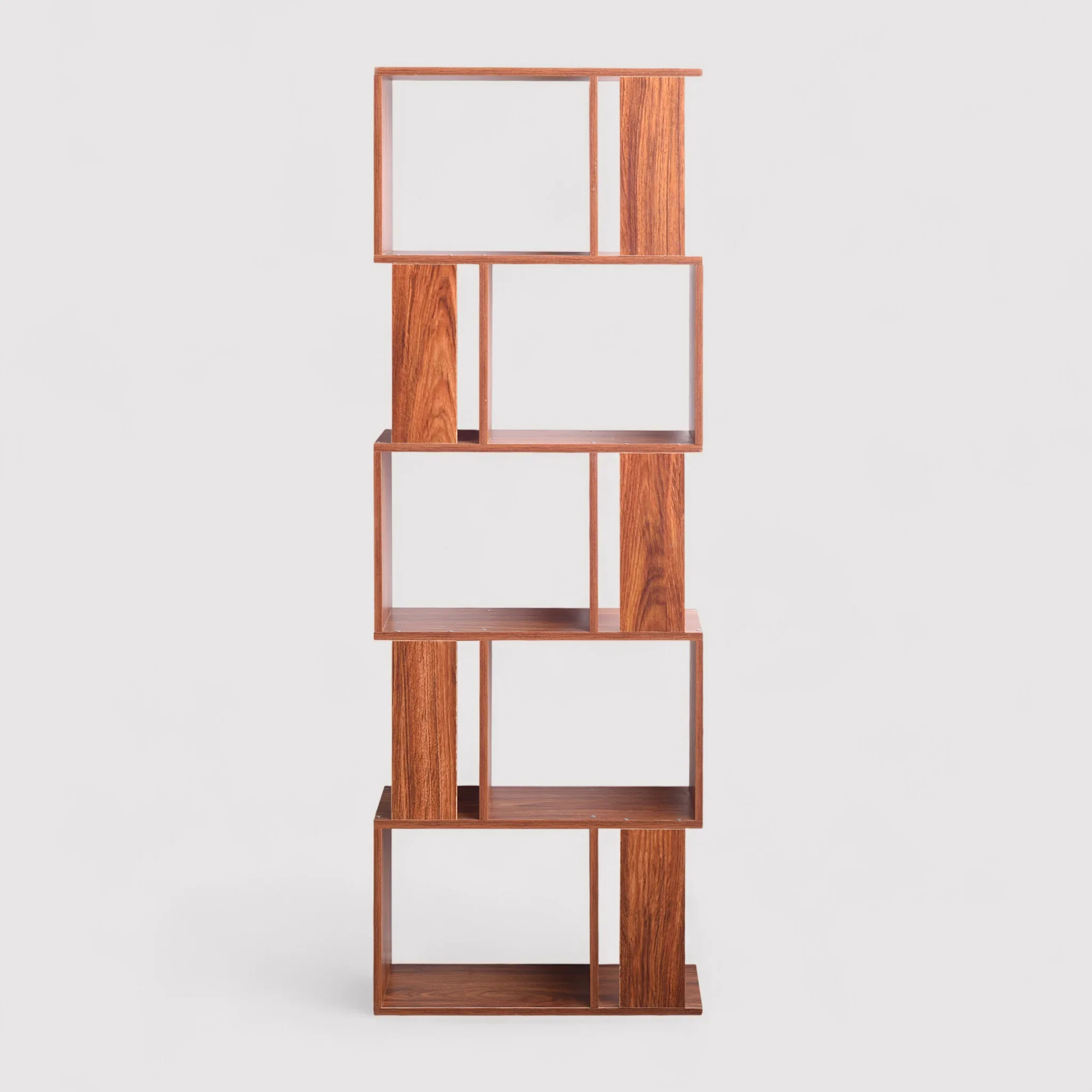 Singonio - Mobile libreria color noce con 5 scaffali - Image 6