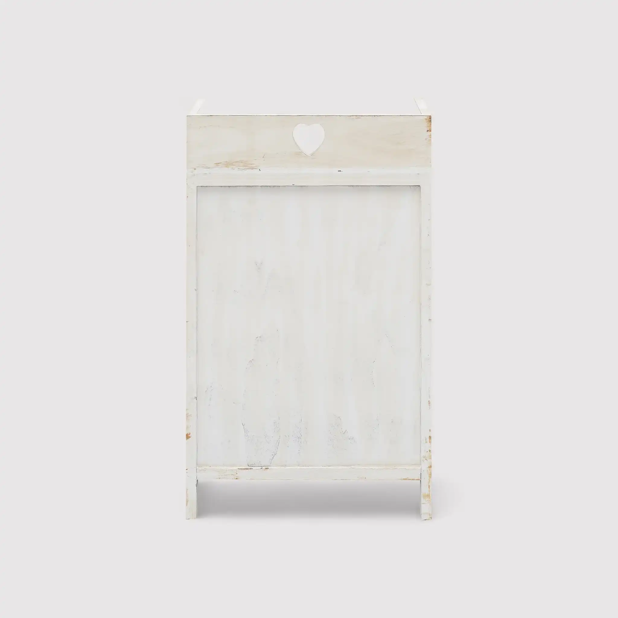 Sobralia - Comodino shabby bianco grigio e beige con 3 cassetti - Image 5