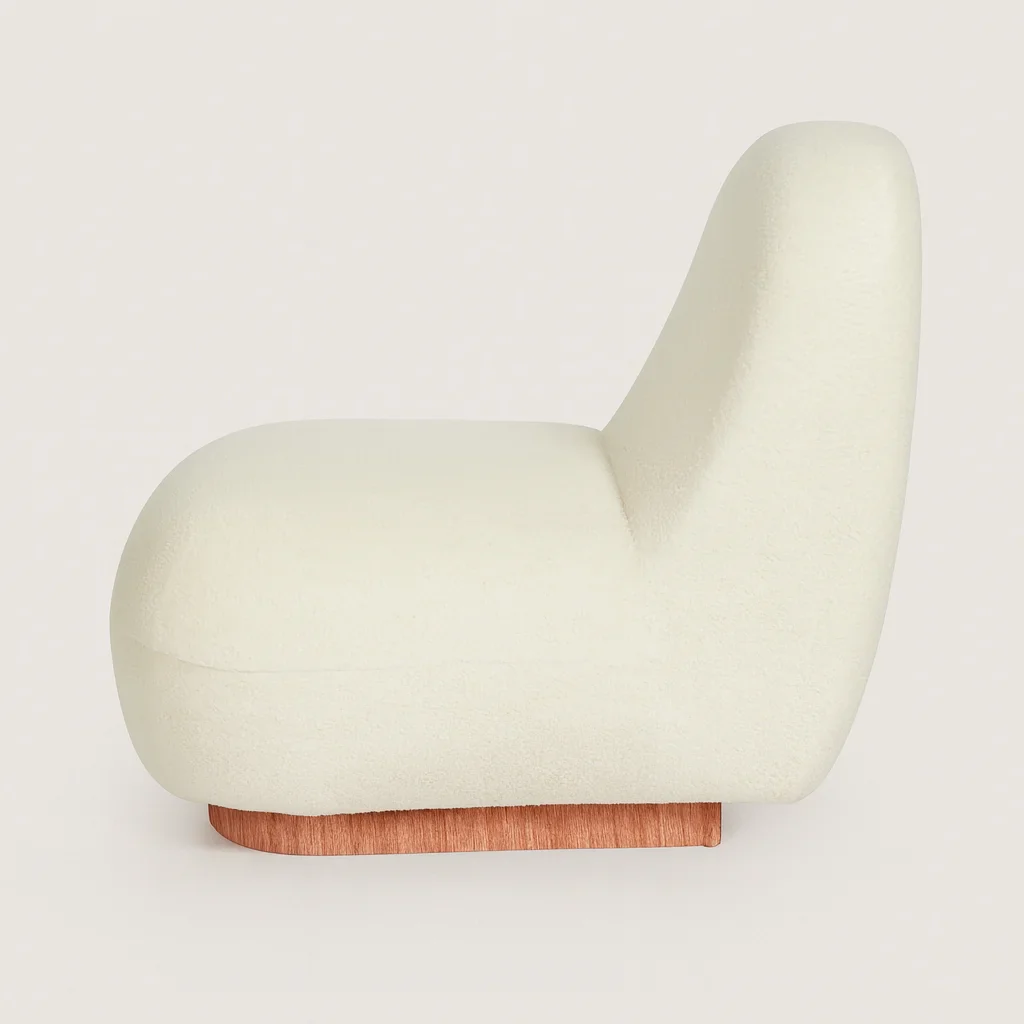 Plumerina - Sofa Poltrona da salotto 1 Posto colore Bianco Moderno - Image 4