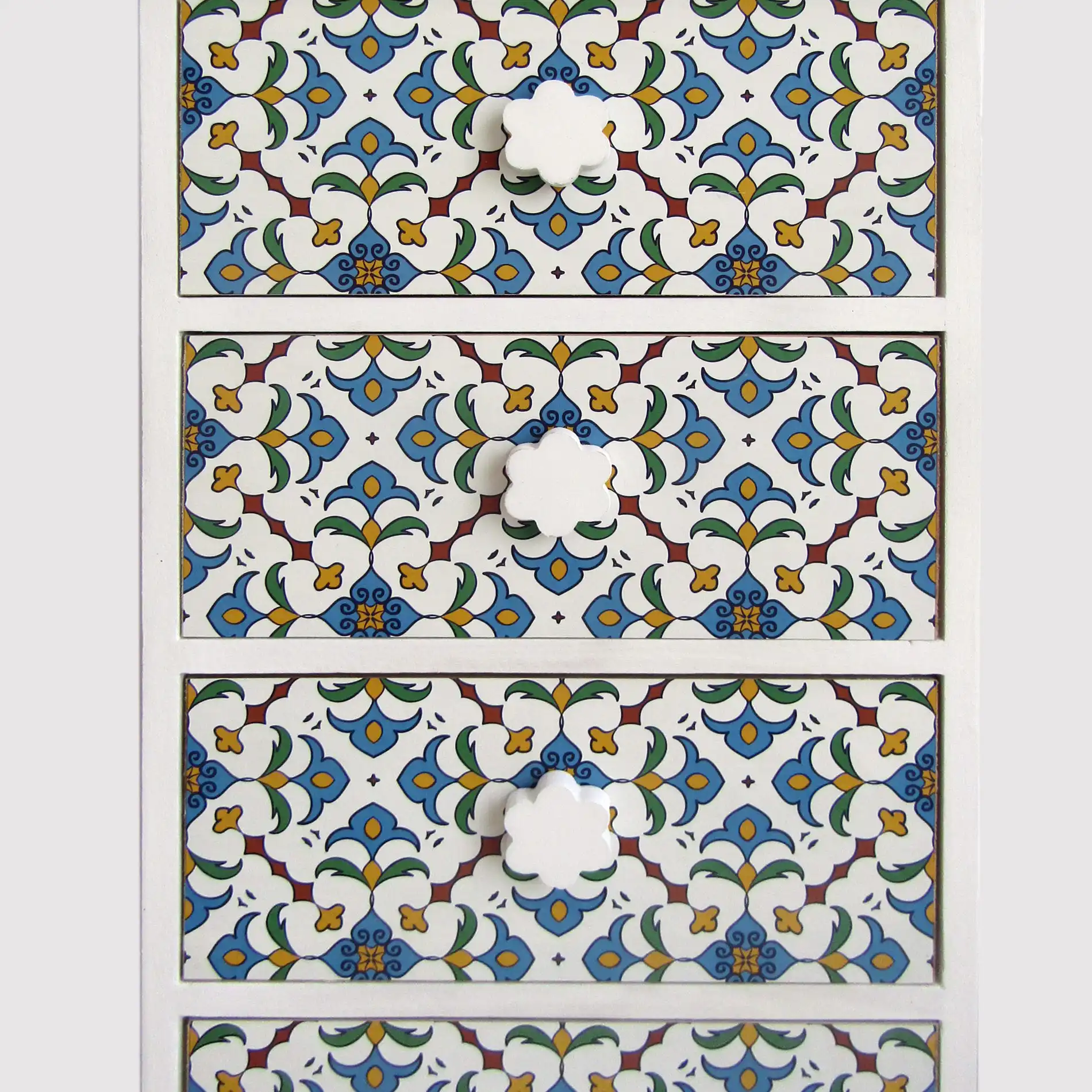 Sparto - Cassettiera in stile mediterraneo con 4 cassetti - Image 4