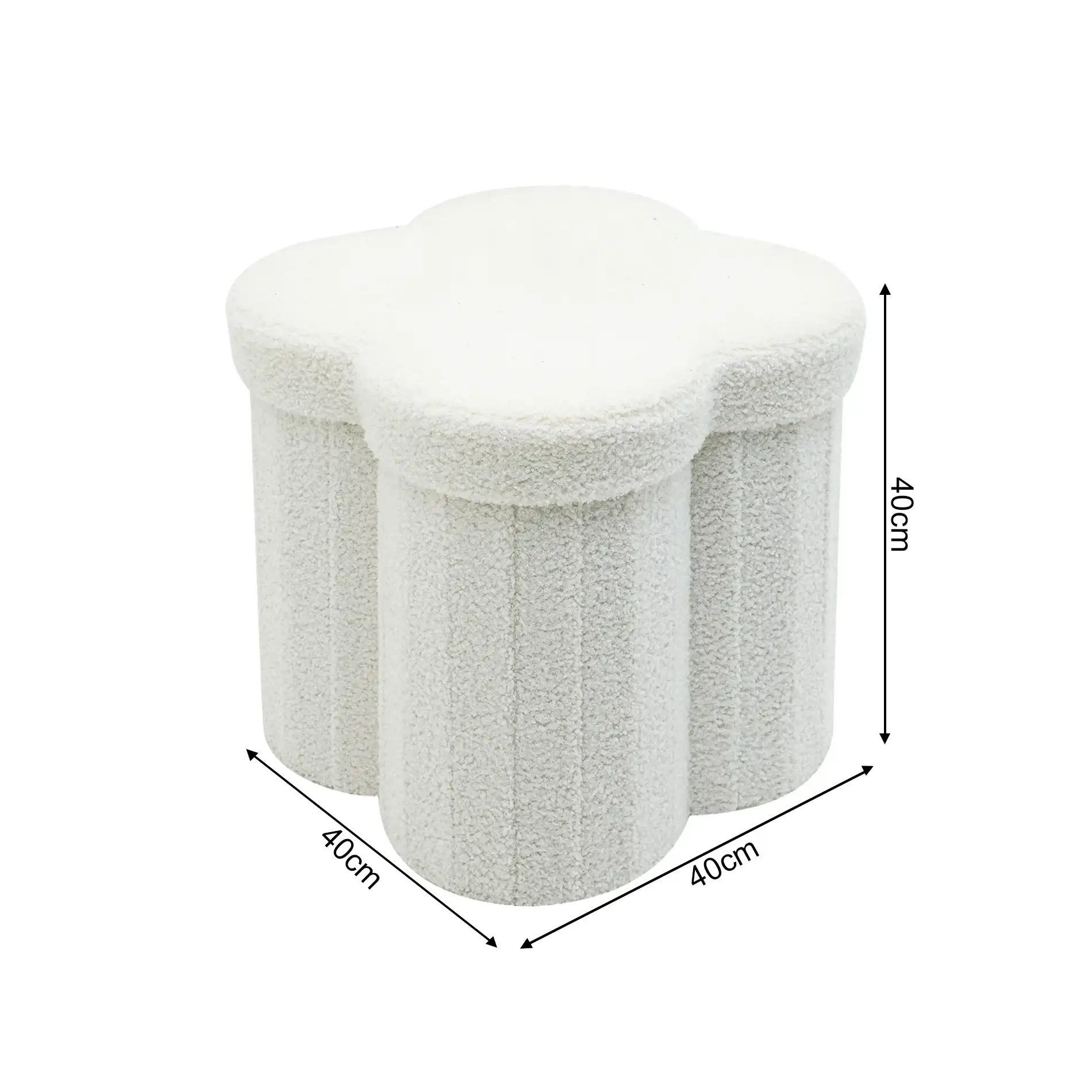 Sufra - Pouf contenitore bianco per cameretta a tema nuvola - Image 7