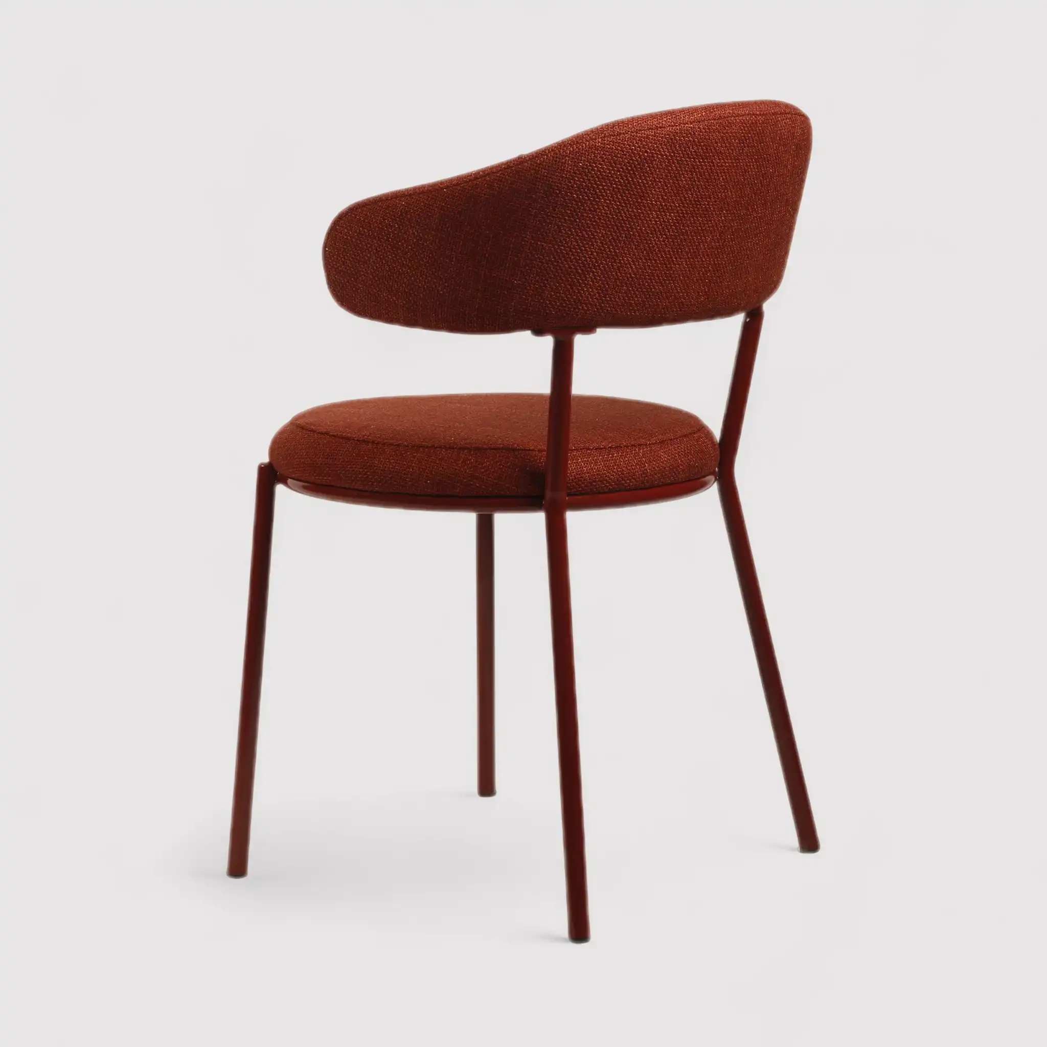 Talong - Set 2 sedie da tavolo moderne color rosso rubino - Image 6