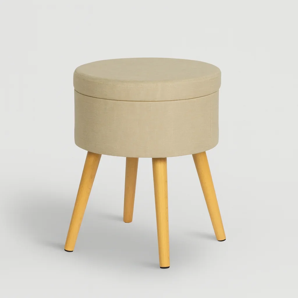 Tiaré - Sgabello poggiapiedi colore beige  stile moderno