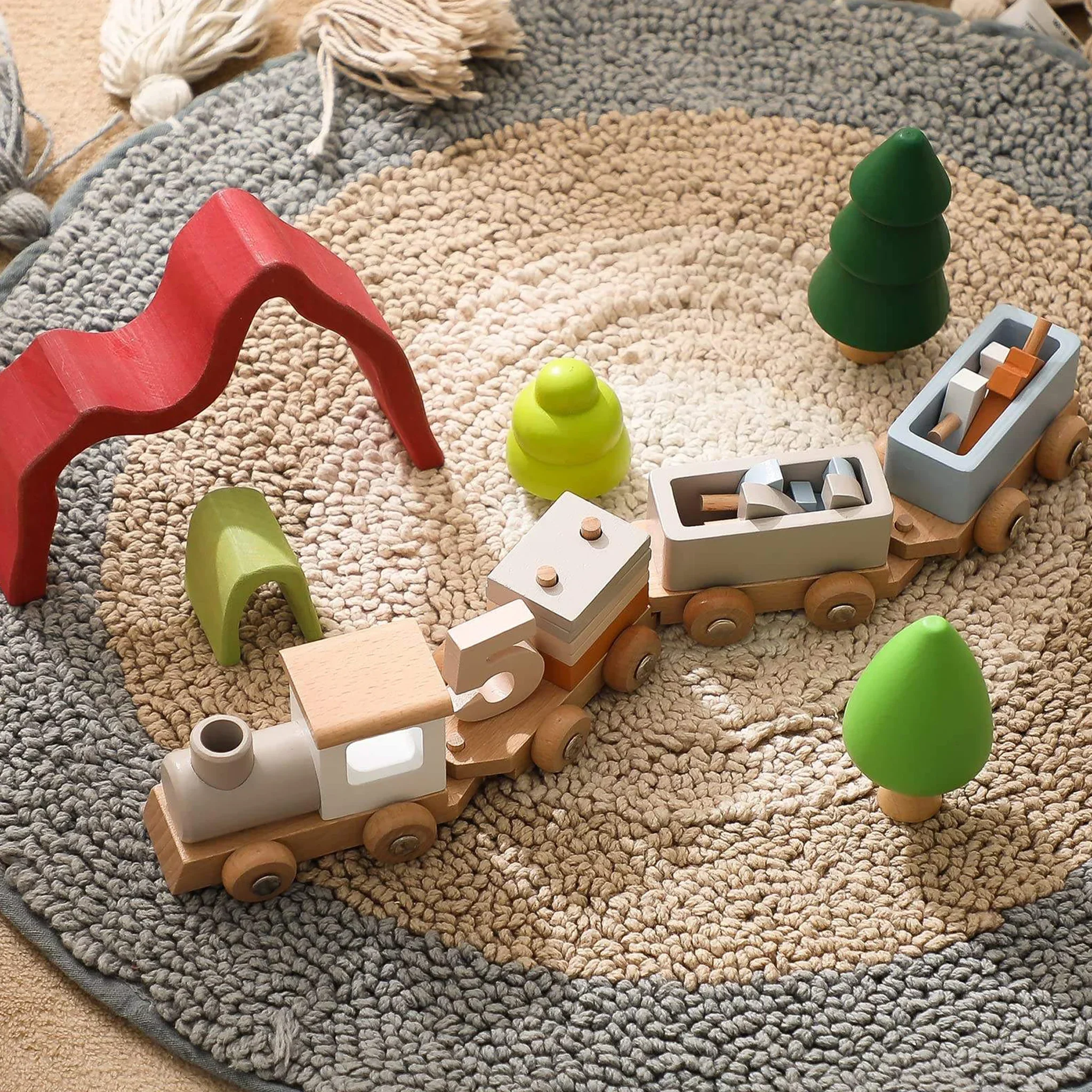 Tiris - Trenino montessoriano giocattolo in legno - Image 2