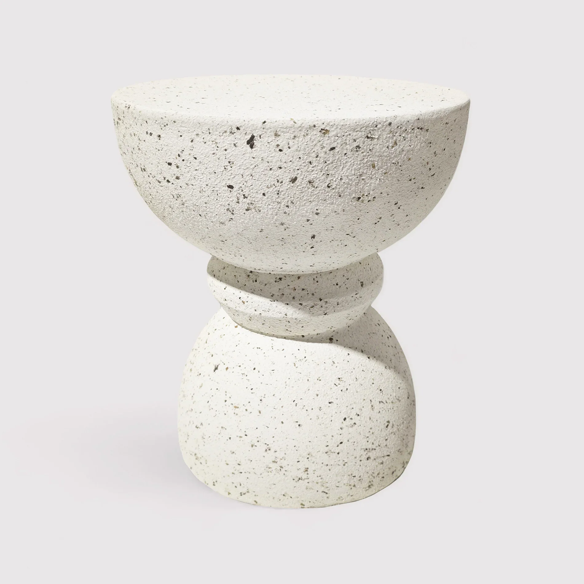 Travertine - Tavolino da salotto colore bianco e nero stile moderno