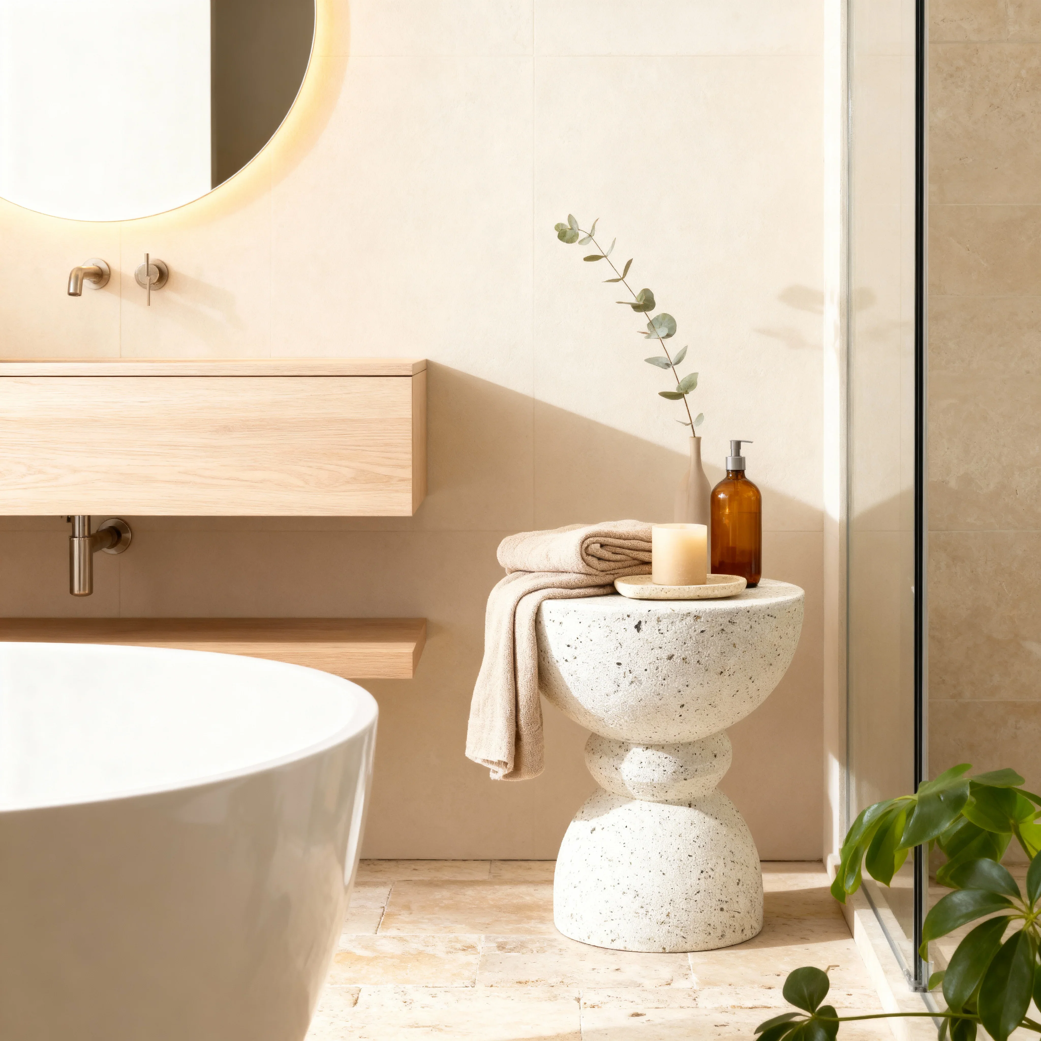 Travertine - Tavolino da salotto colore bianco e nero stile moderno - Image 4