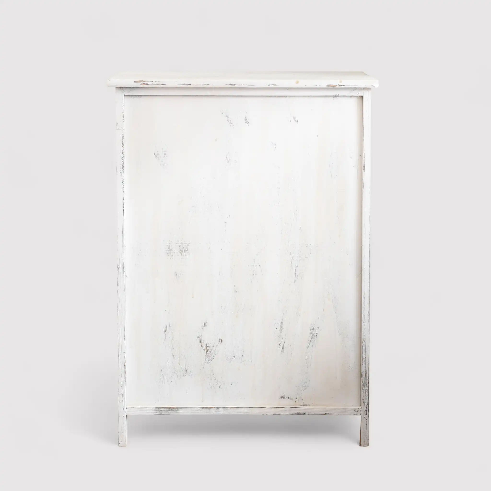Veronica - Mobiletto per bagno shabby con 2 ante bianco decapato - Image 6