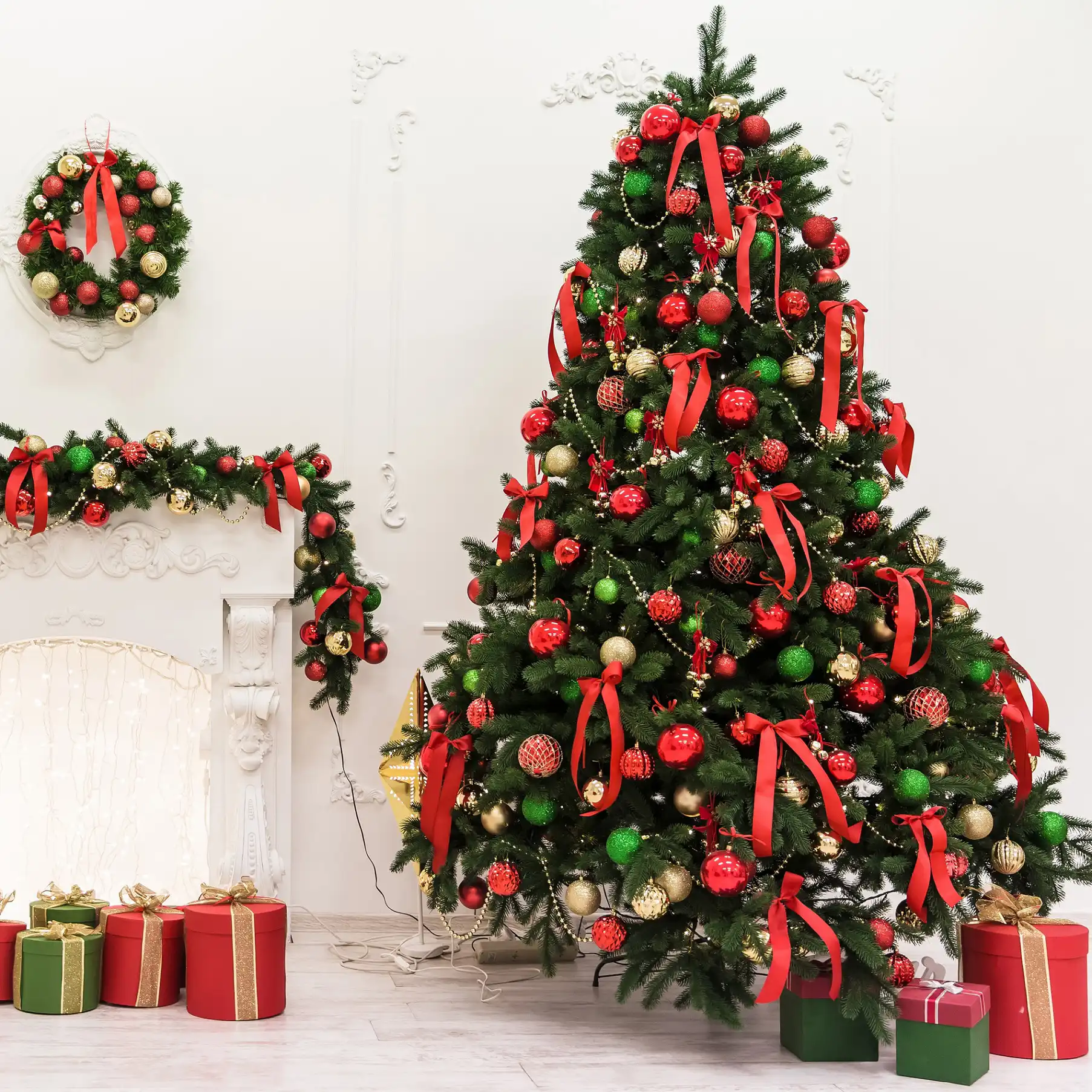 Yakut - Albero di Natale finto verde con base in metallo H 180 cm - Image 2