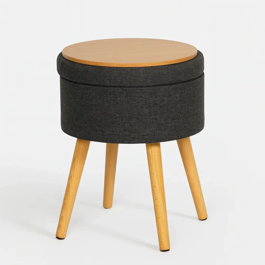 Zahara - Sgabello contenitore in grigio scuro stile moderno - Image 4