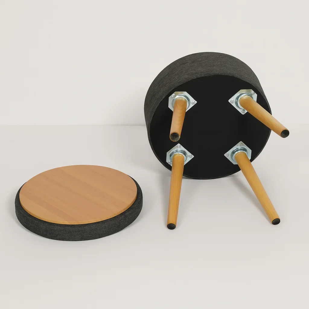 Zahara - Sgabello contenitore in grigio scuro stile moderno - Image 6