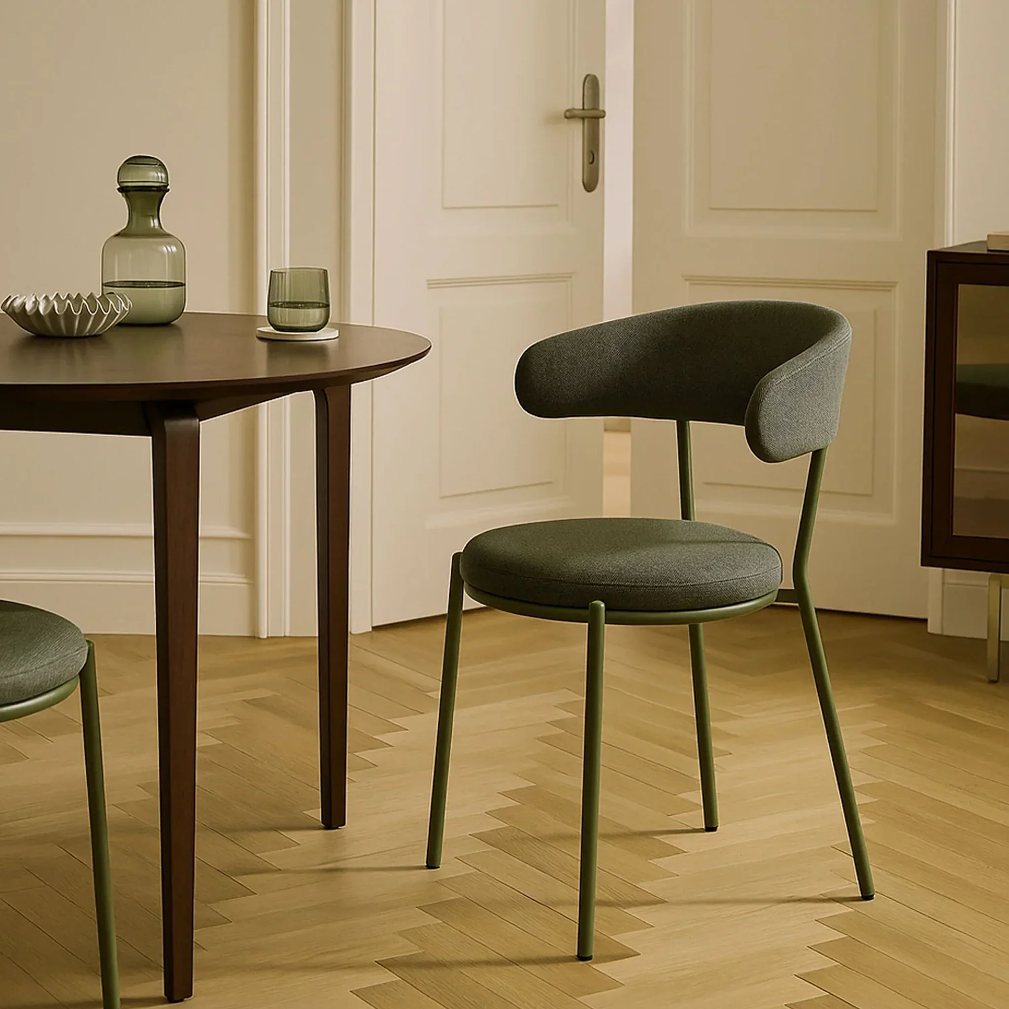 Zeita - Set 2 sedie verde scuro per sala da pranzo o salotto - Image 2