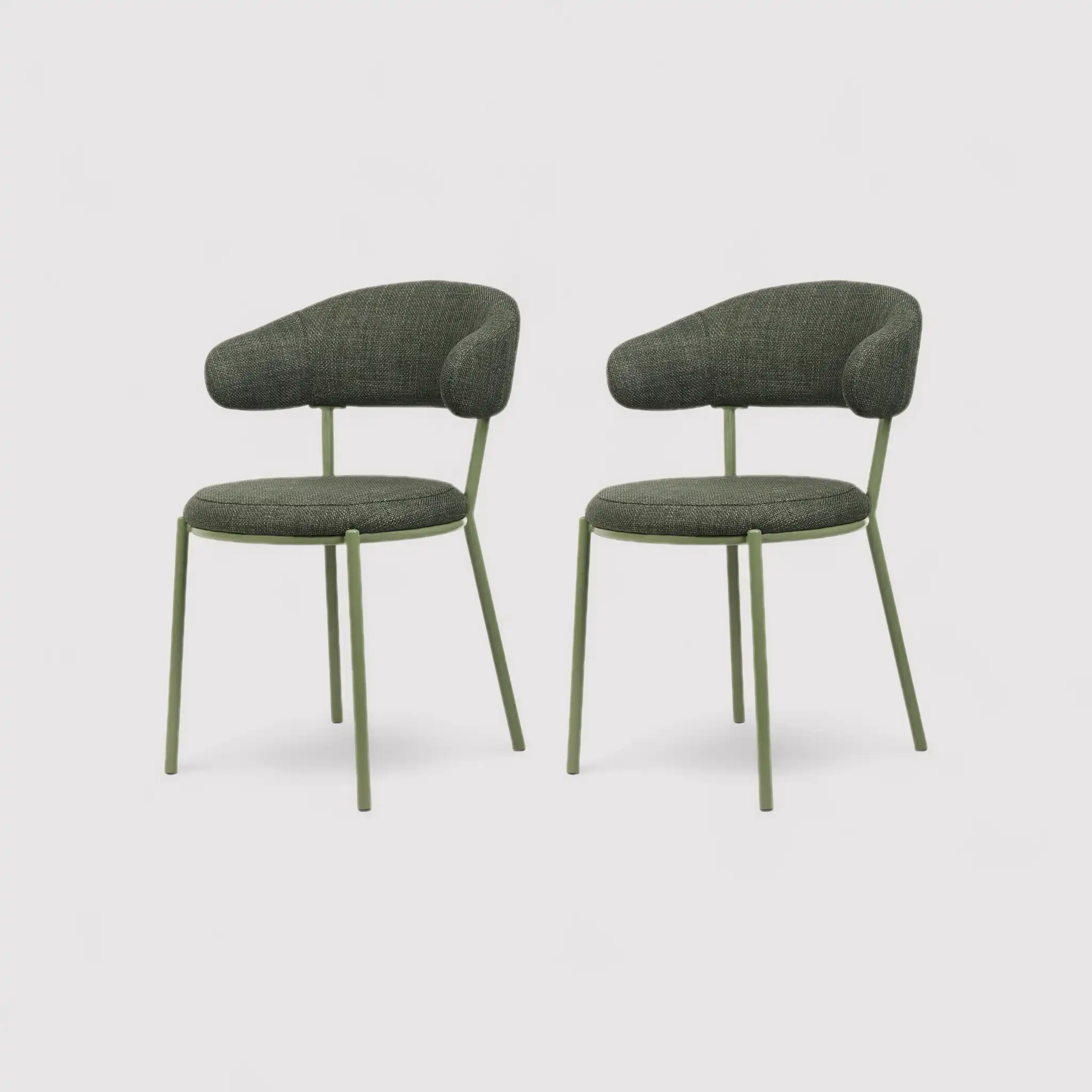 Zeita - Set 2 sedie verde scuro per sala da pranzo o salotto - Image 3
