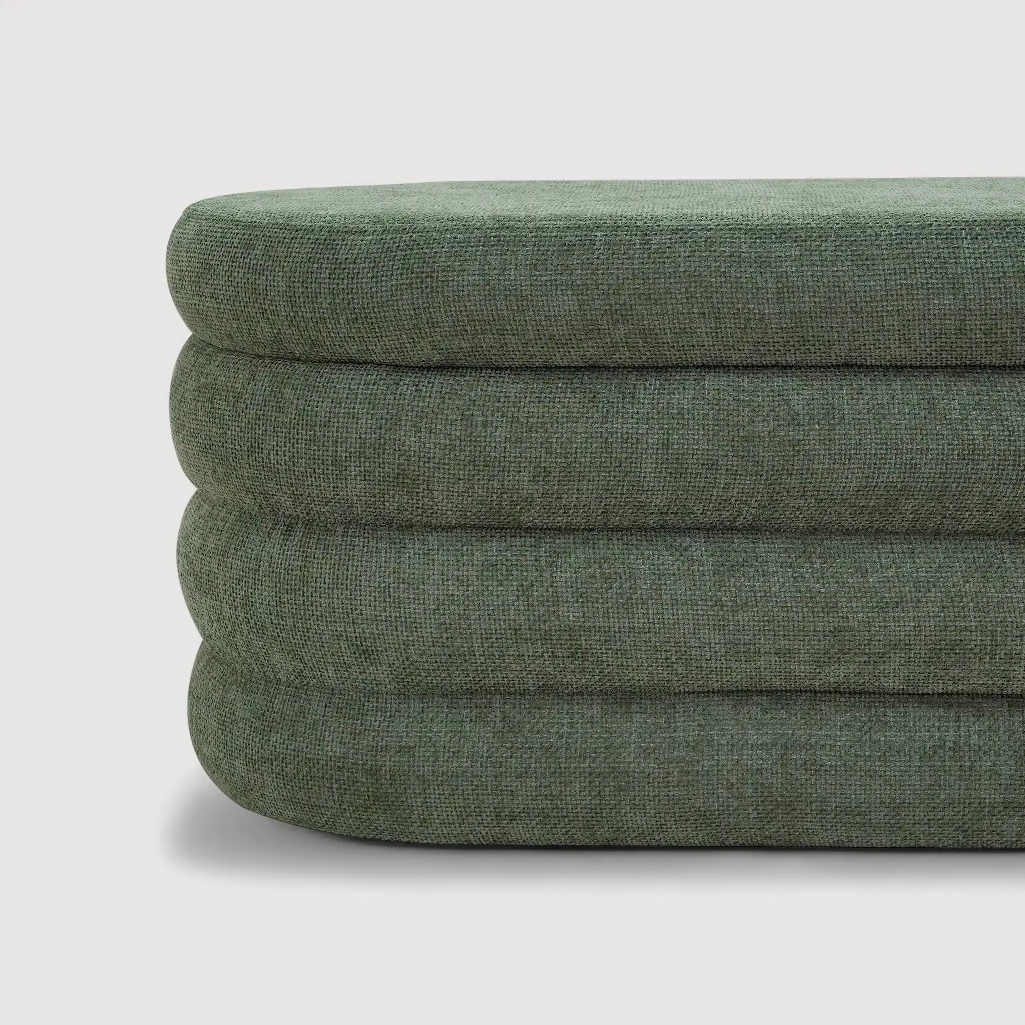 Zeytin - Pouf contenitore ovale verde scuro per salotto - Image 8